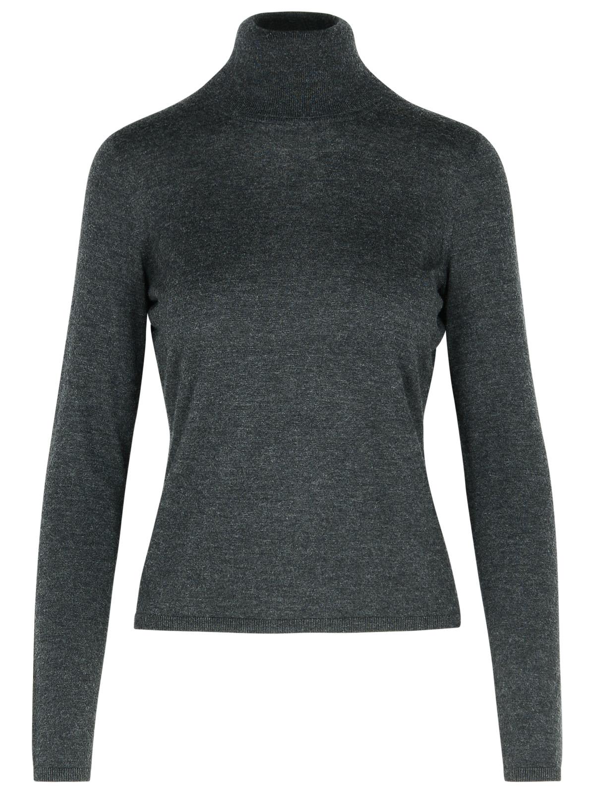 Shop Max Mara Adda Dark Grey Cashmere Turtleneck Sweater