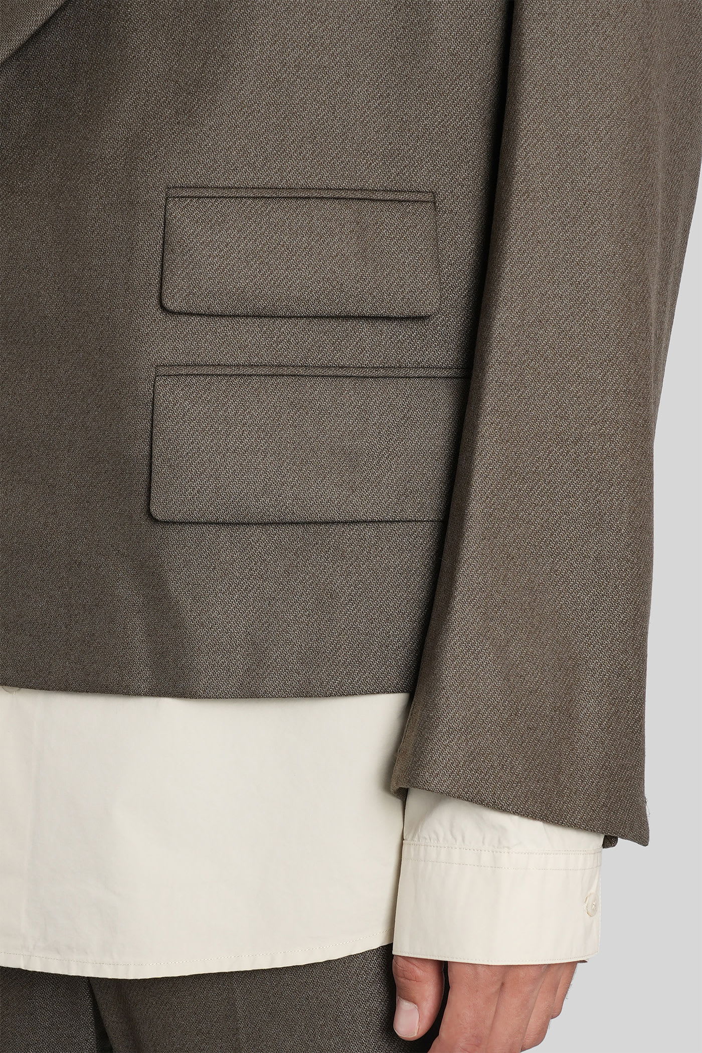 Entire Studios Book Blazer Blazer In Green Wool In Green