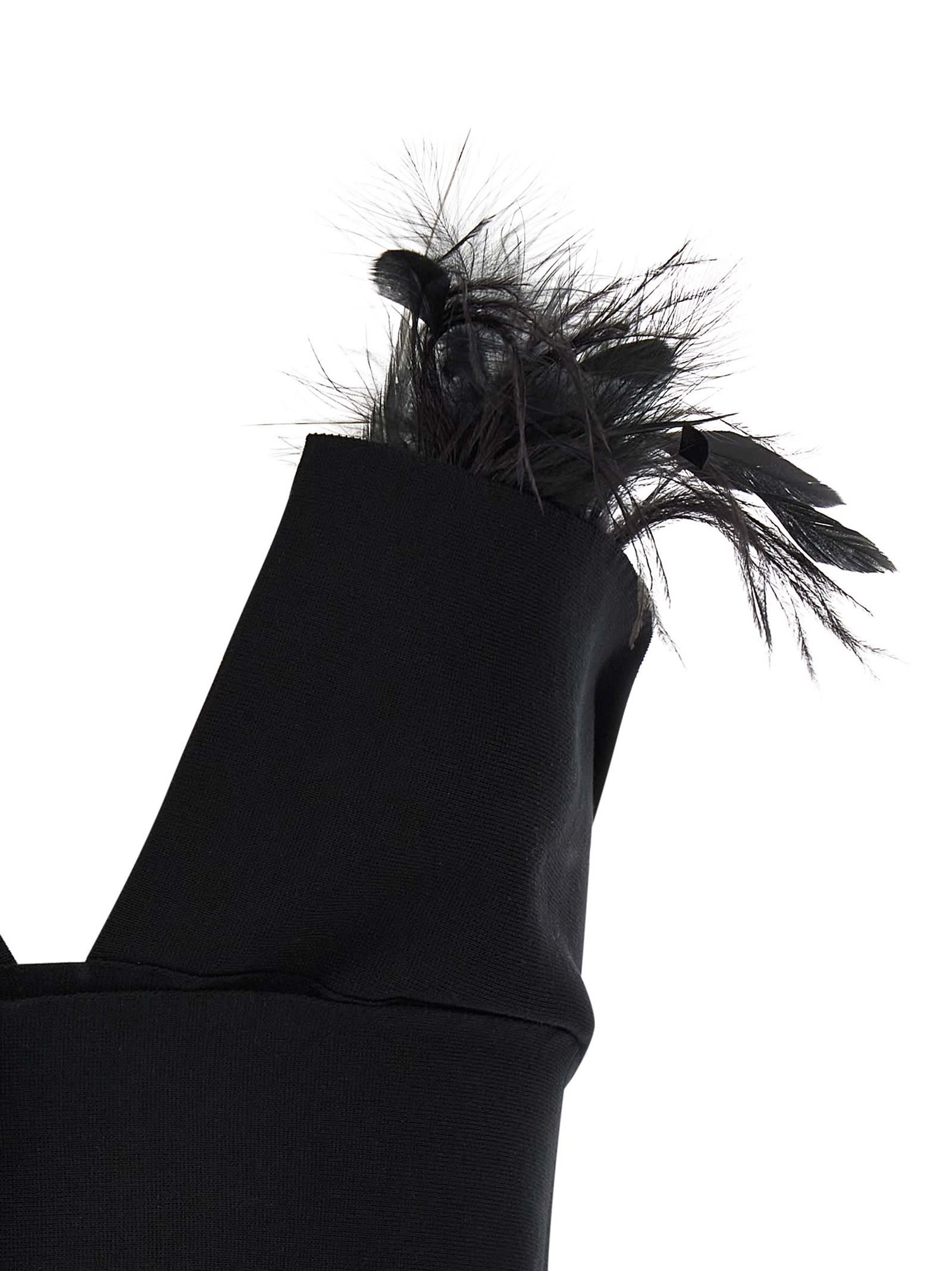 Alberta Ferretti High Waist Straight Leg Trousers With Crease Detailing In Black