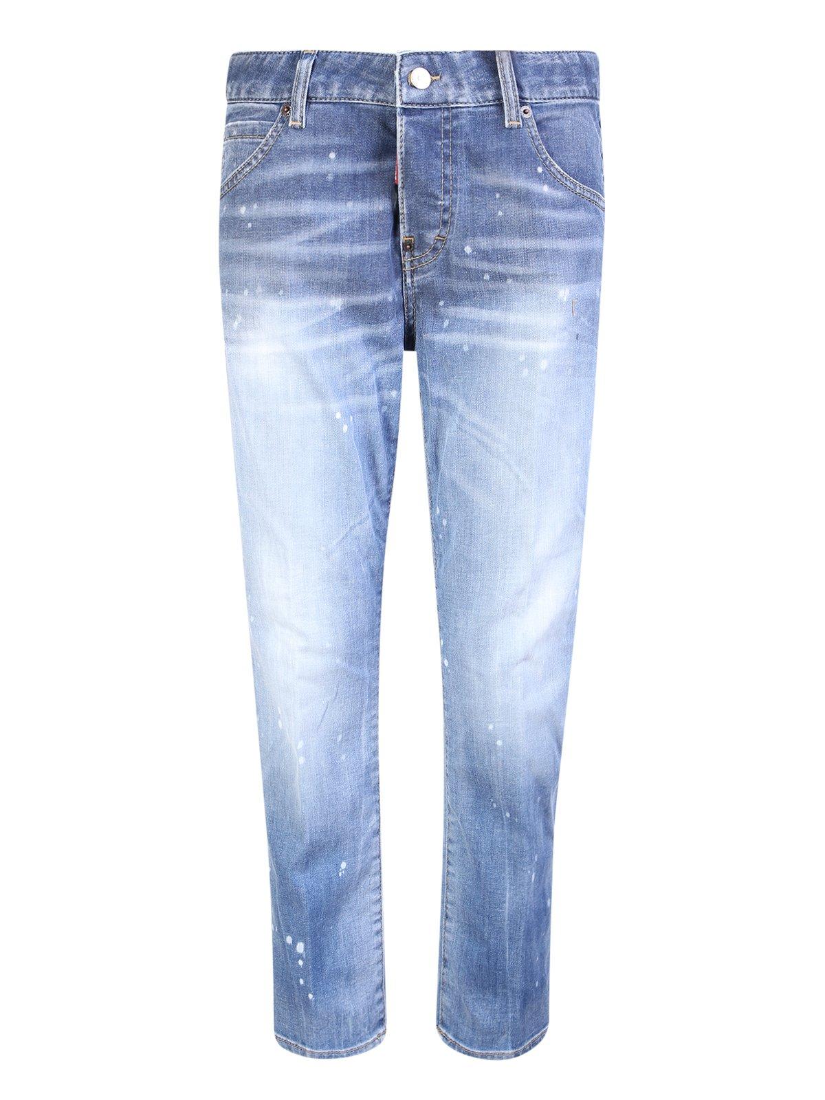 DSQUARED2 HIGH-WAIST CROPPED SKINNY JEANS