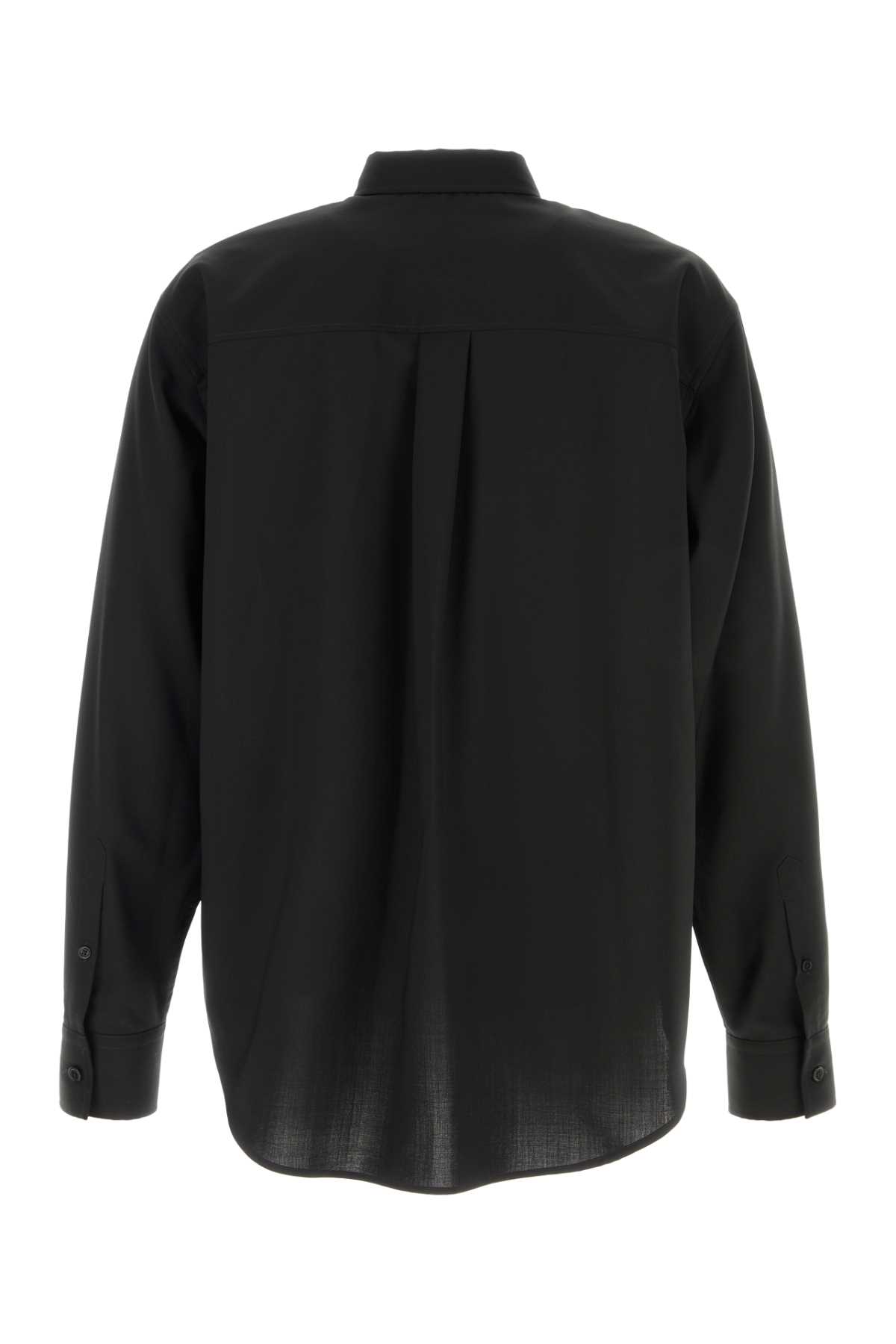 Fendi Wool Shirt Long Sleeves In Black
