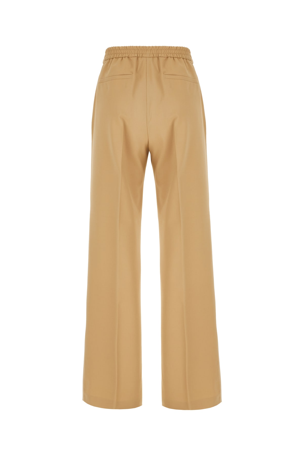 Weekend Max Mara Beige Stretch Polyester Blend Pants In Beige