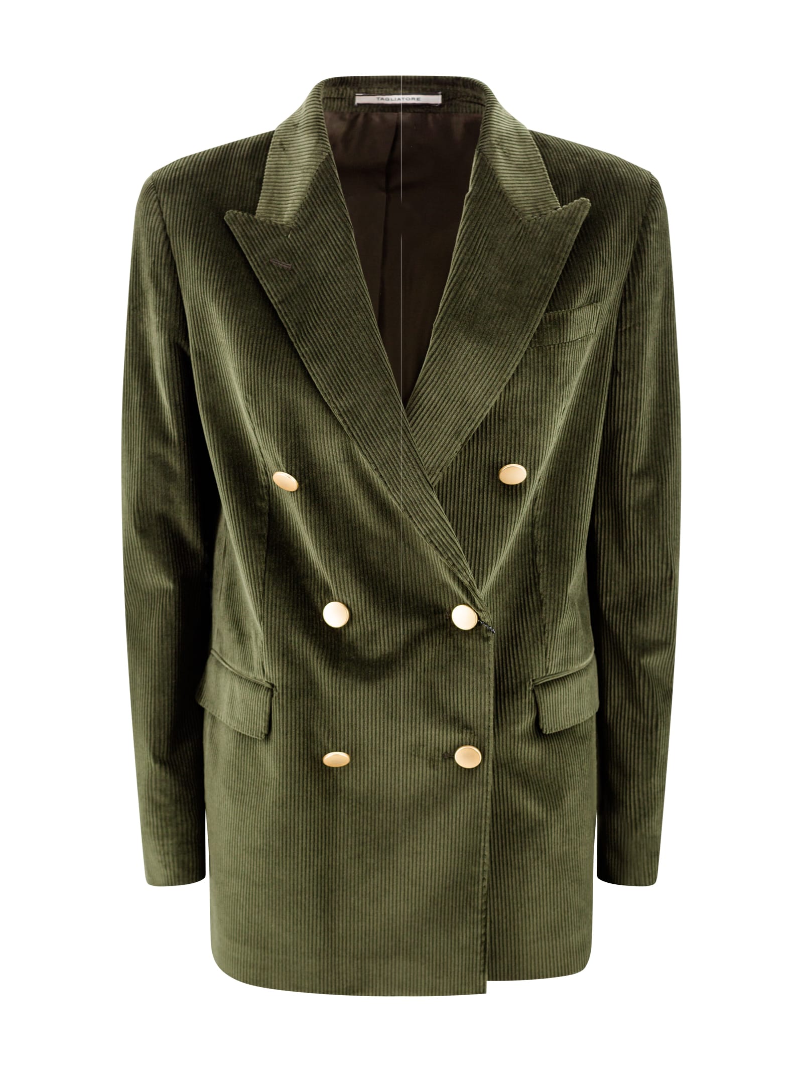 Shop Tagliatore Velvet Blazer In Green