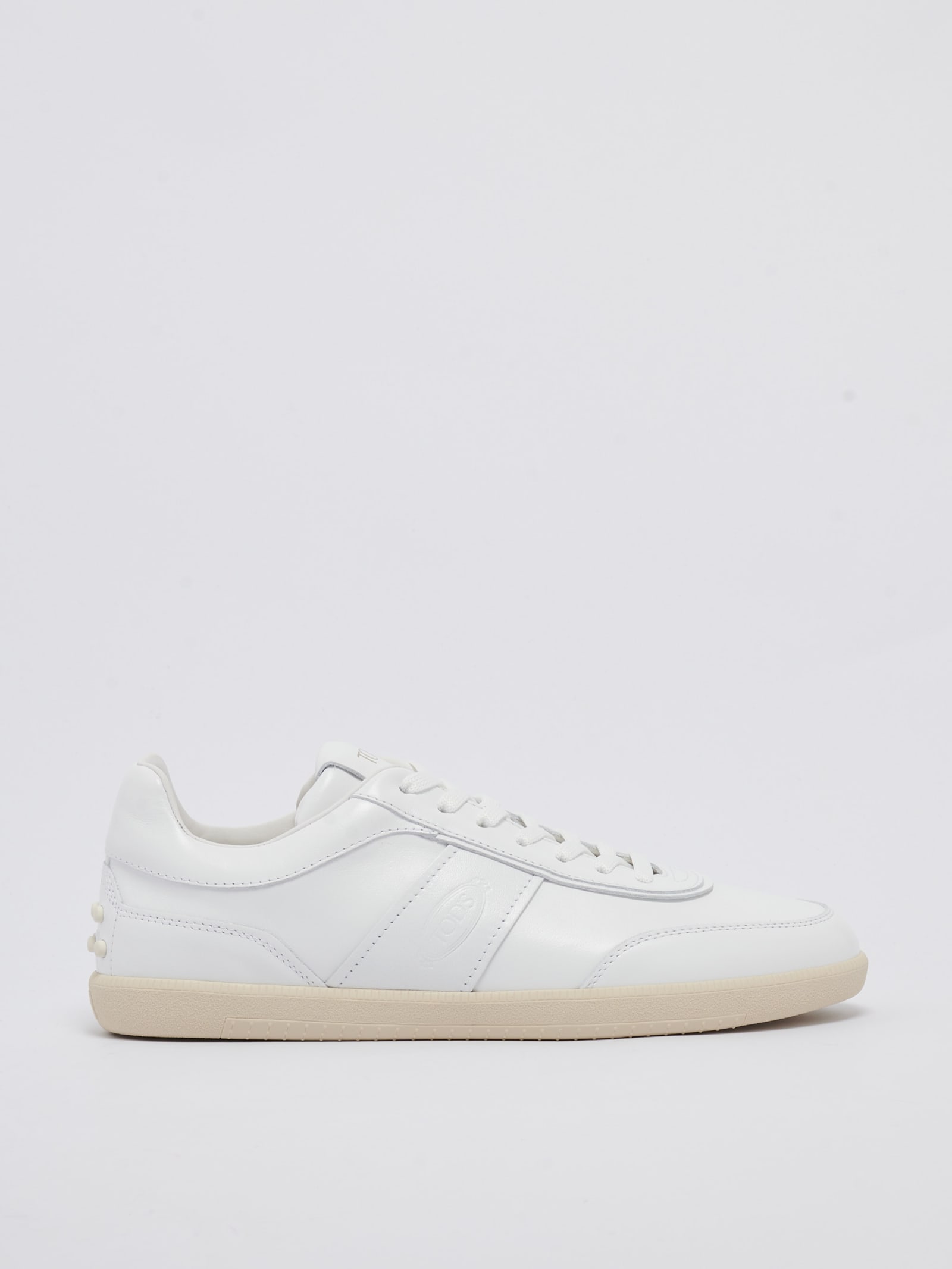 Shop Tod's Allacc. T Cassetta Leggera Sneaker In Bianco