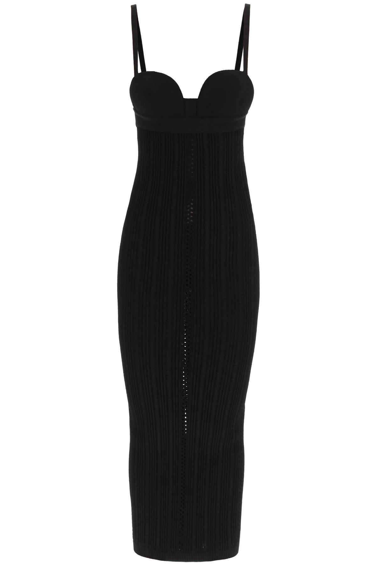 Shop N°21 Openwork Knit Sheath Dress In Nero (black)