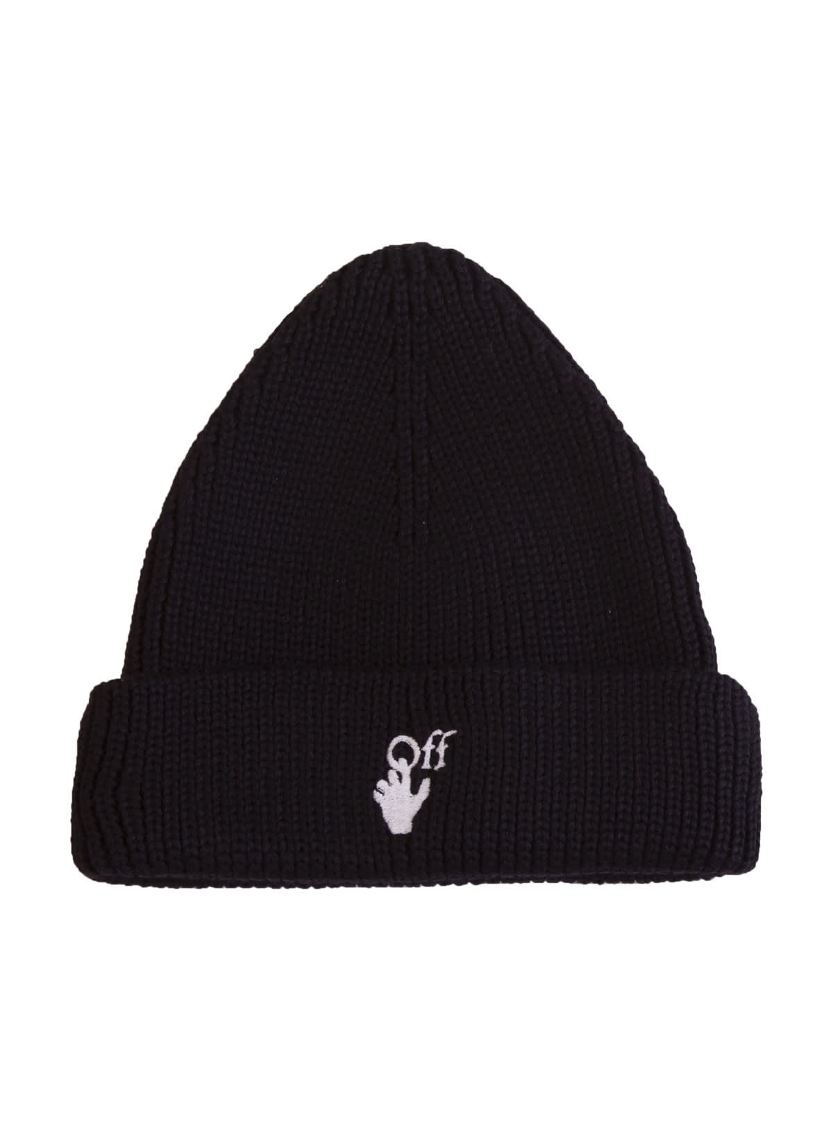 Off-white Hands Off Ribbed-knit Beanie