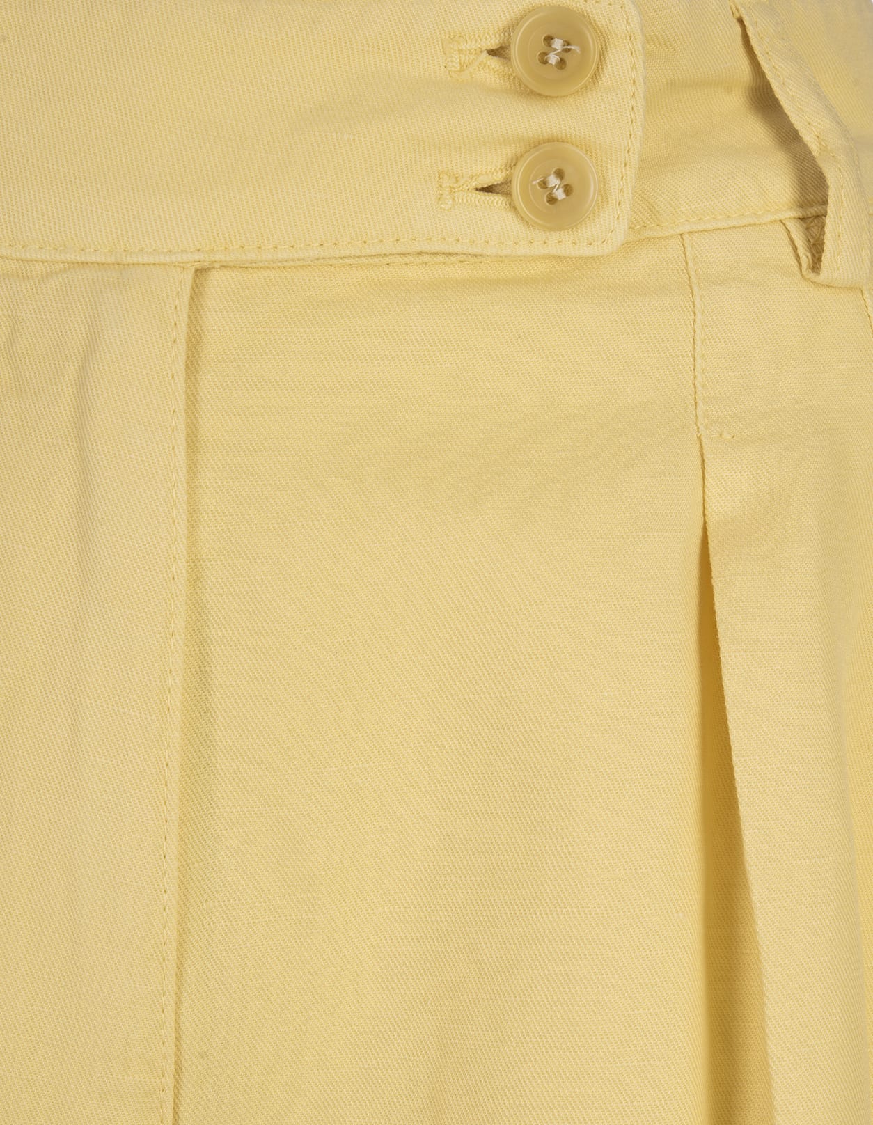 Shop Aspesi Ginger Linen And Cotton Palazzo Trousers In Yellow