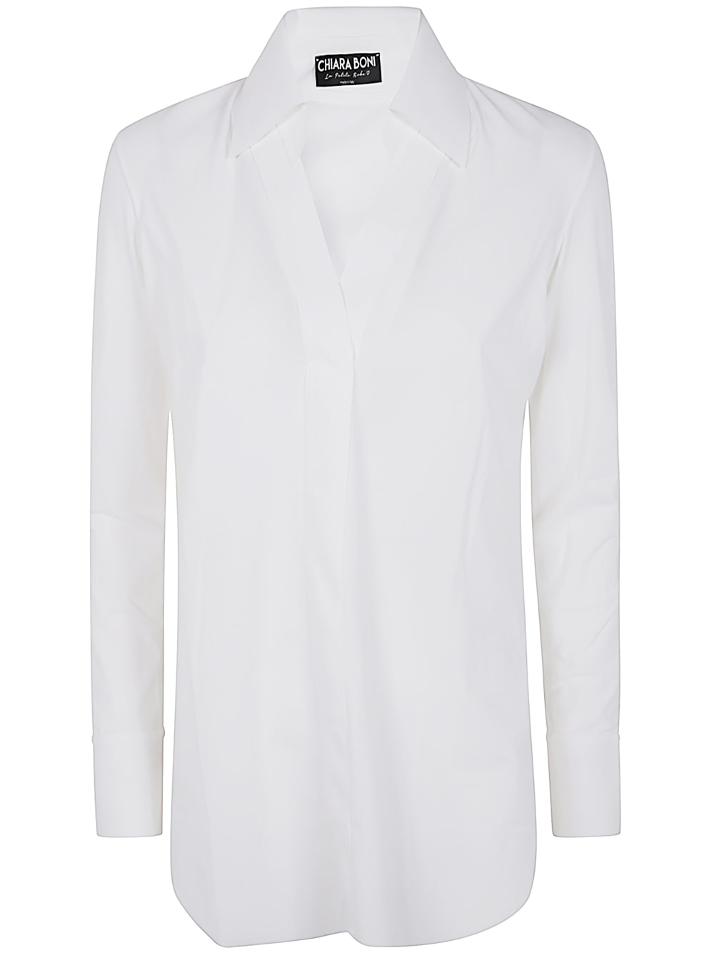 Shop La Petit Robe Di Chiara Boni Atena Slim Shirt Jersey In White