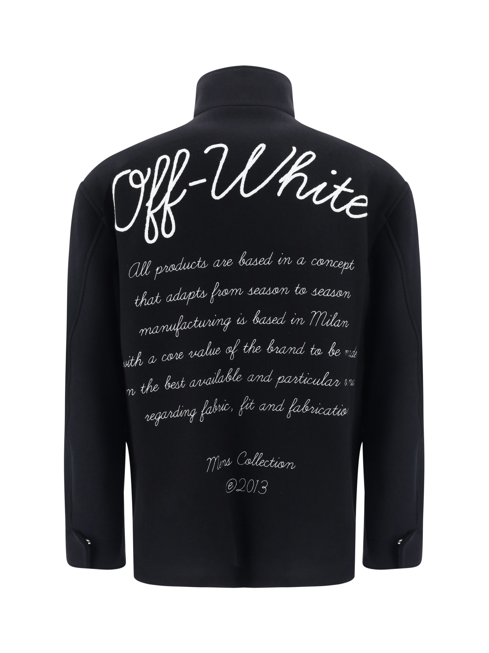 Shop Off-white Jacket In Black White