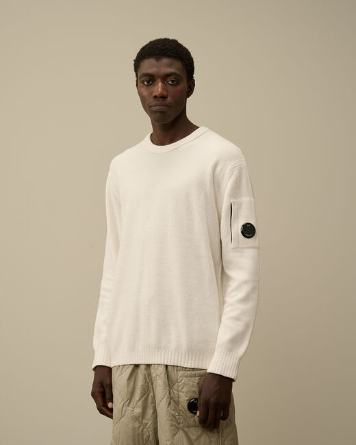 Shop C.p. Company Sweater In Bianco