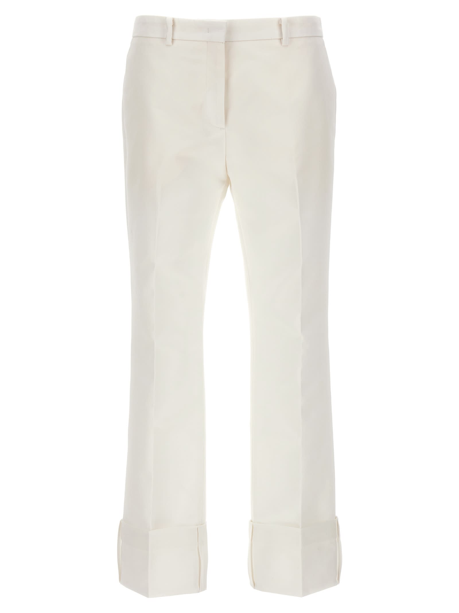 Shop N°21 Turned-up Hem Pants In White