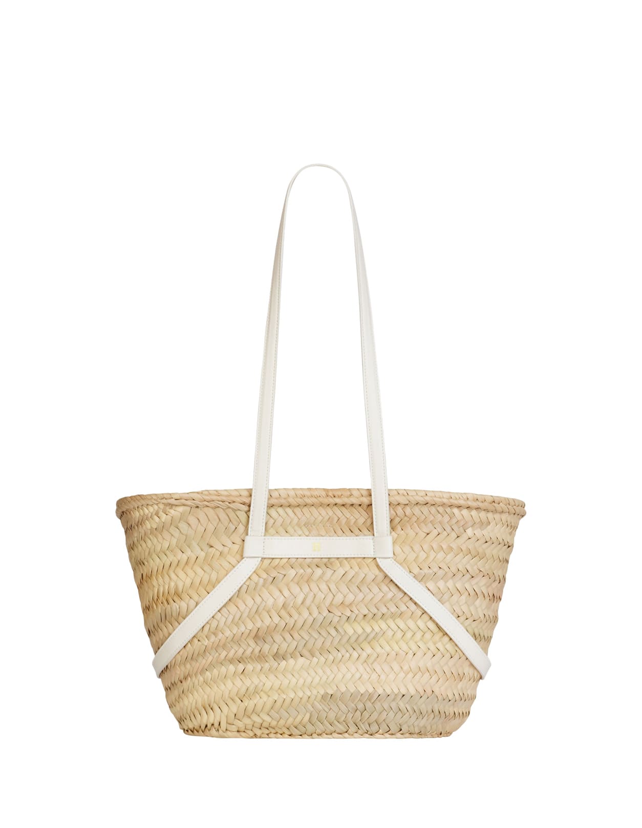 Shop Givenchy Ivory Raffia Small Voyou Basket Bag In White