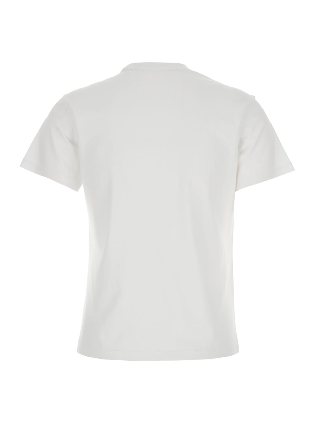 Marni White Crewneck T-shirt With Logo Lettering And Logo Print On The Front