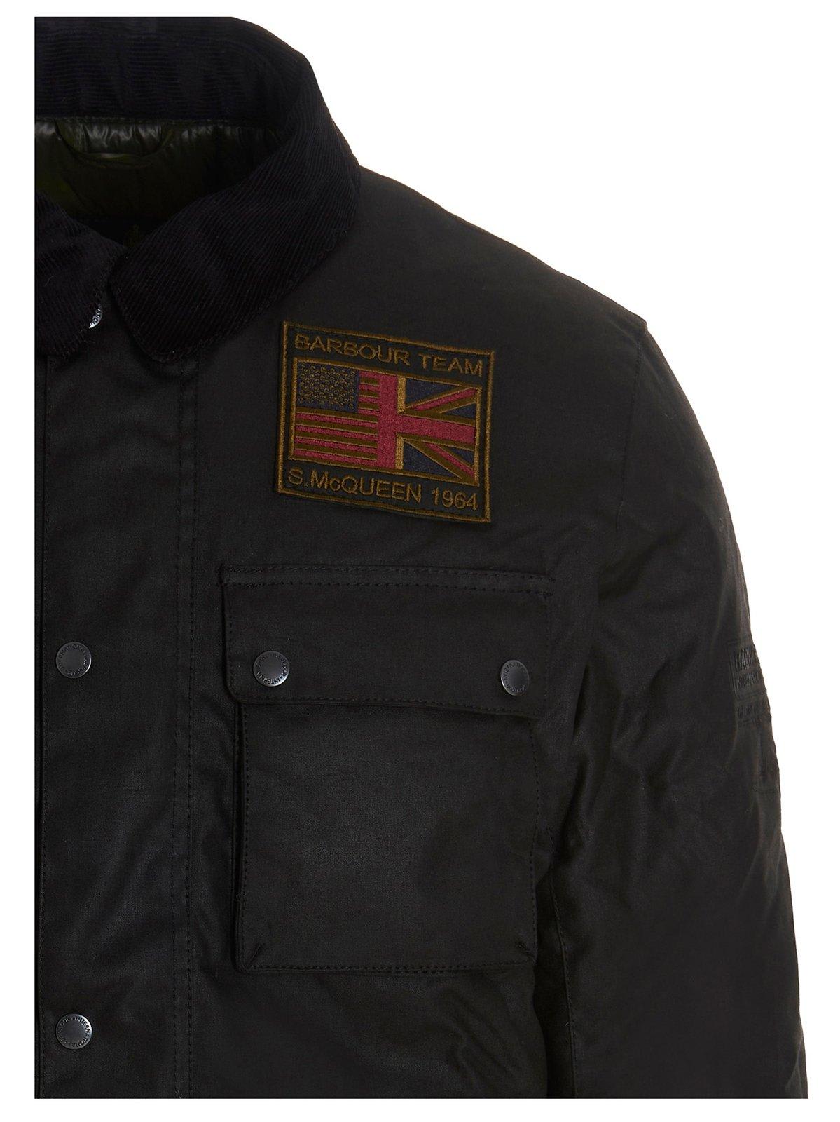 Shop Barbour International Workers Wax Jacket In Black