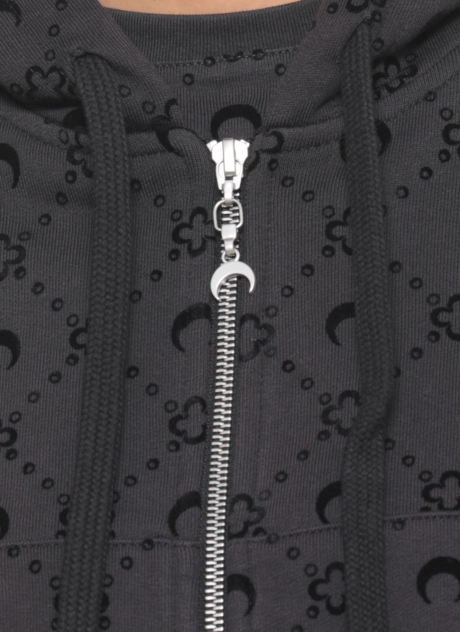 Marine Serre Moonogram Hoodie In Black