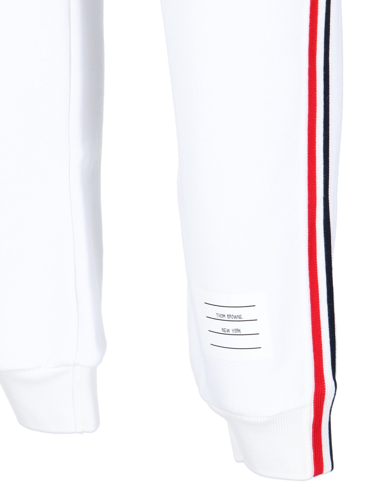 Shop Thom Browne Tricolor Detail Sporty Pants In White