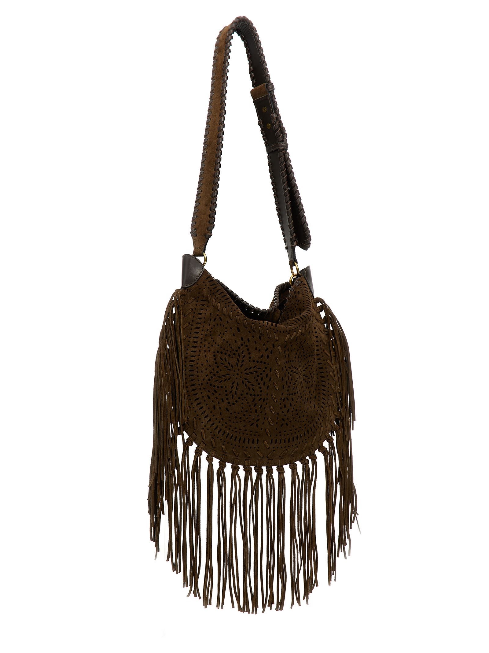 Shop Isabel Marant Oskan Hobo Soft Shoulder Bag In Brown