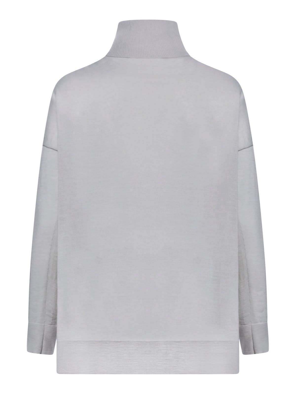 Shop Roberto Collina Turtleneck Knit Sweater In Grey