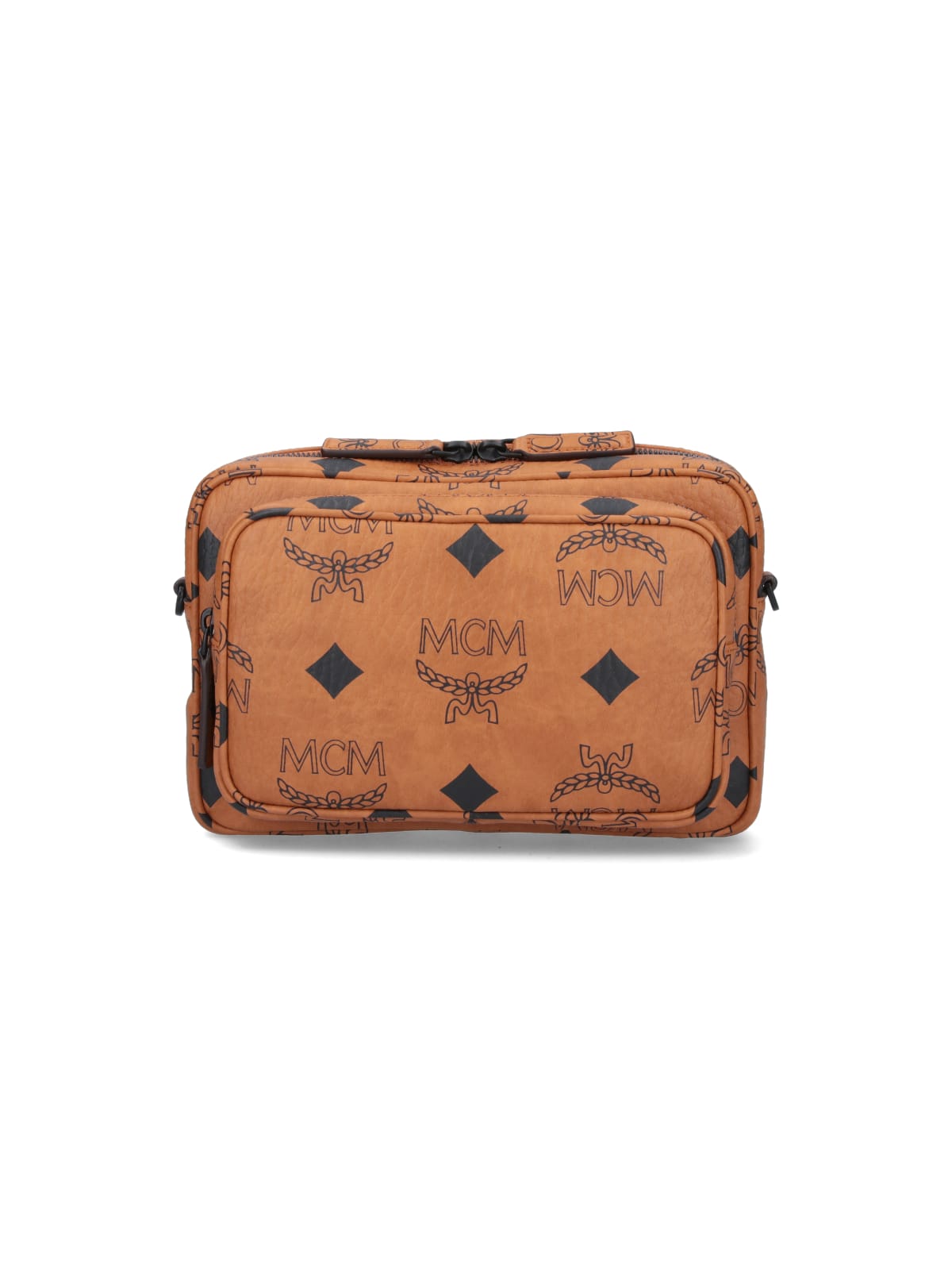 Shop Mcm Maxi Visetos Crossbody Bag In Brown