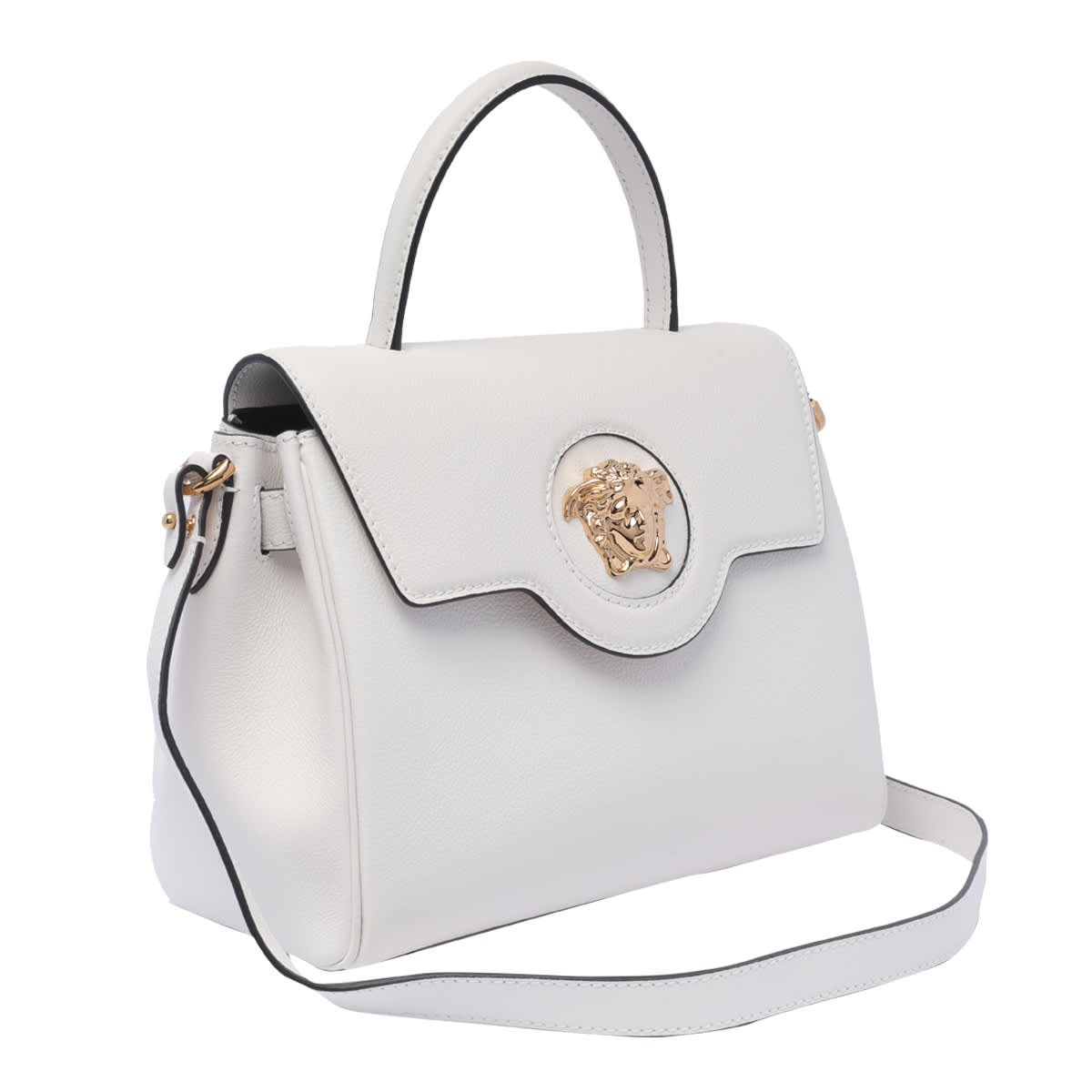 Shop Versace La Medusa Handbag In White