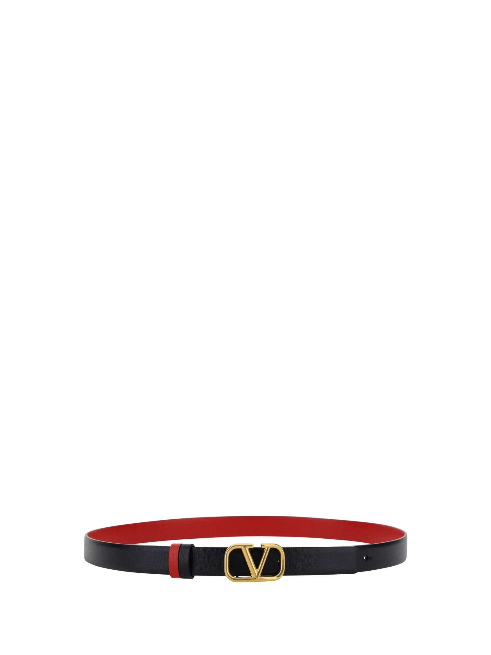 Shop Valentino Reversible Belt In Nero-rouge Pur