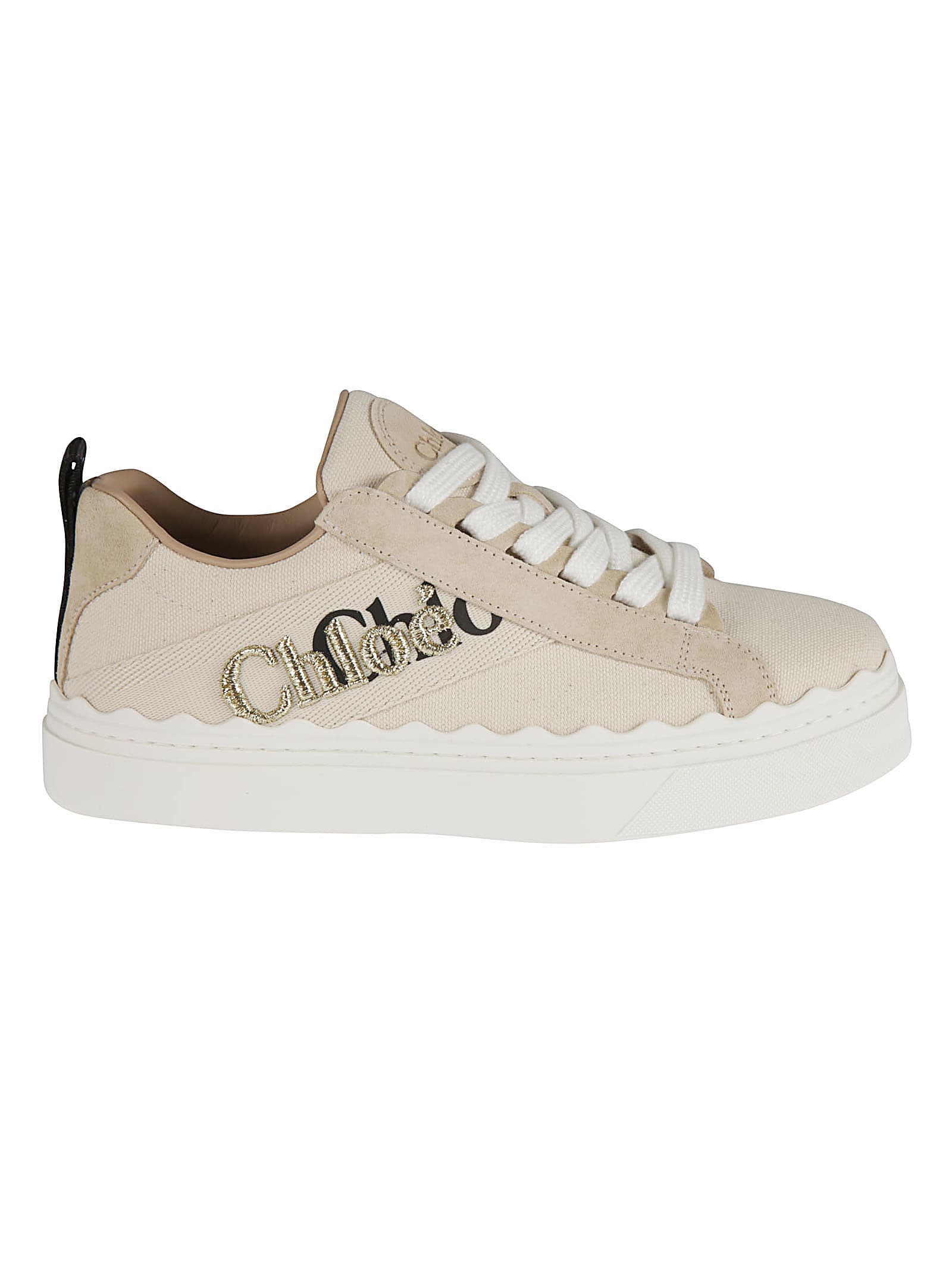 CHLOÉ EMBROIDERED LOGO SNEAKERS,C21U10 8Q7101