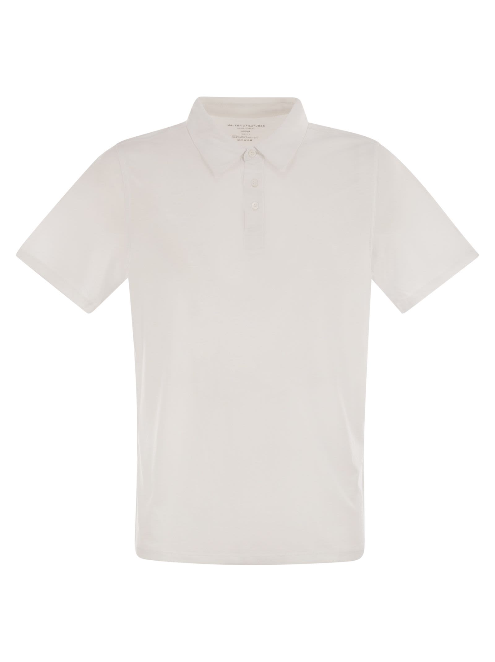 Cotton And Lyocell Polo Shirt