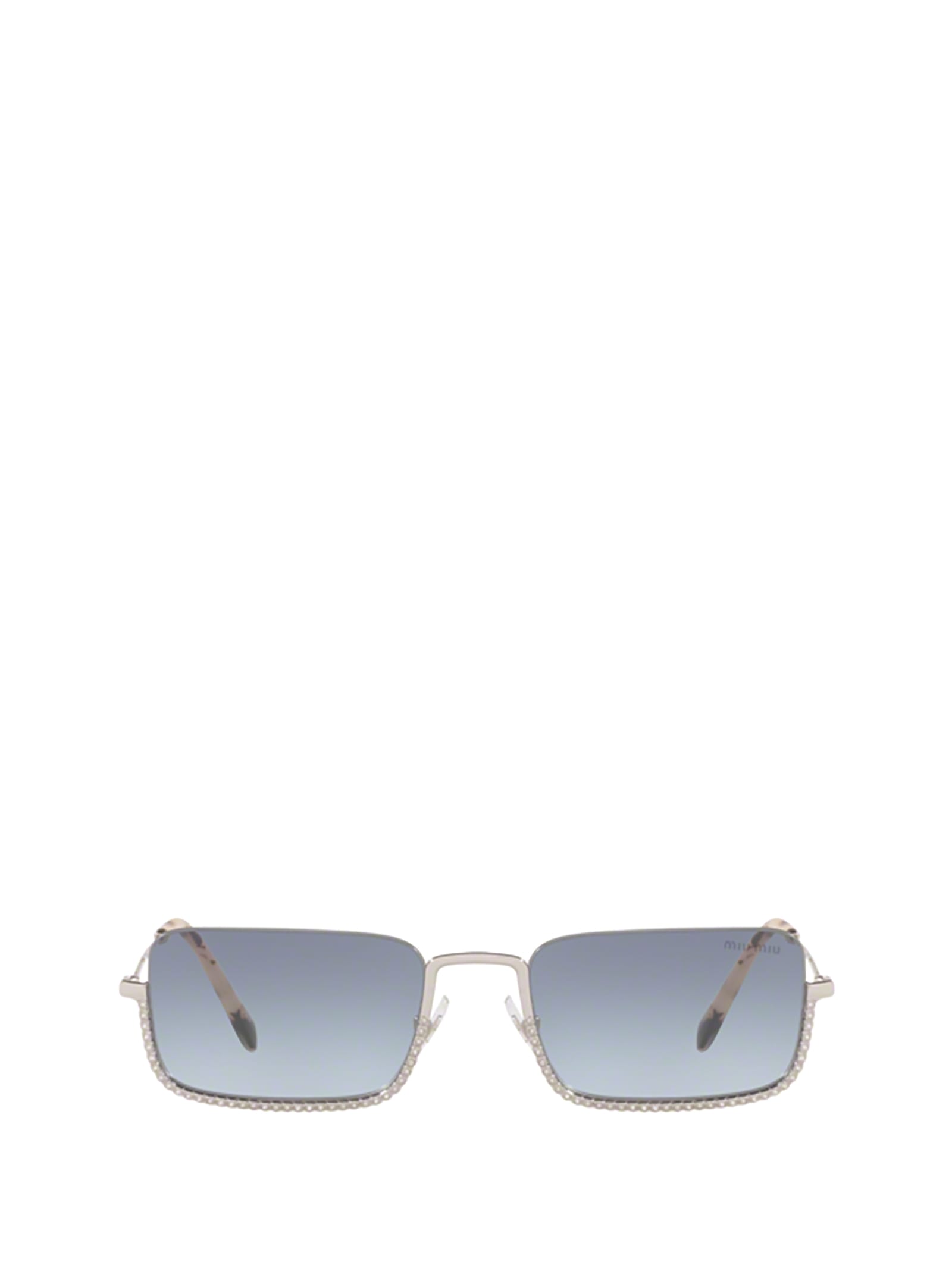 Miu Miu Miu Miu Mu 70us Silver Sunglasses