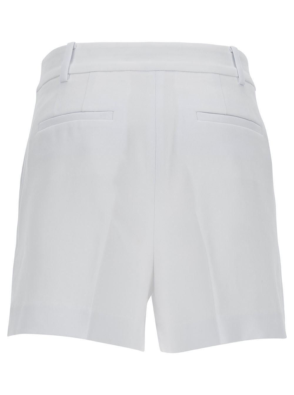 Shop Michael Michael Kors White Bermuda Shorts With Pences In Stretch Fabric Woman
