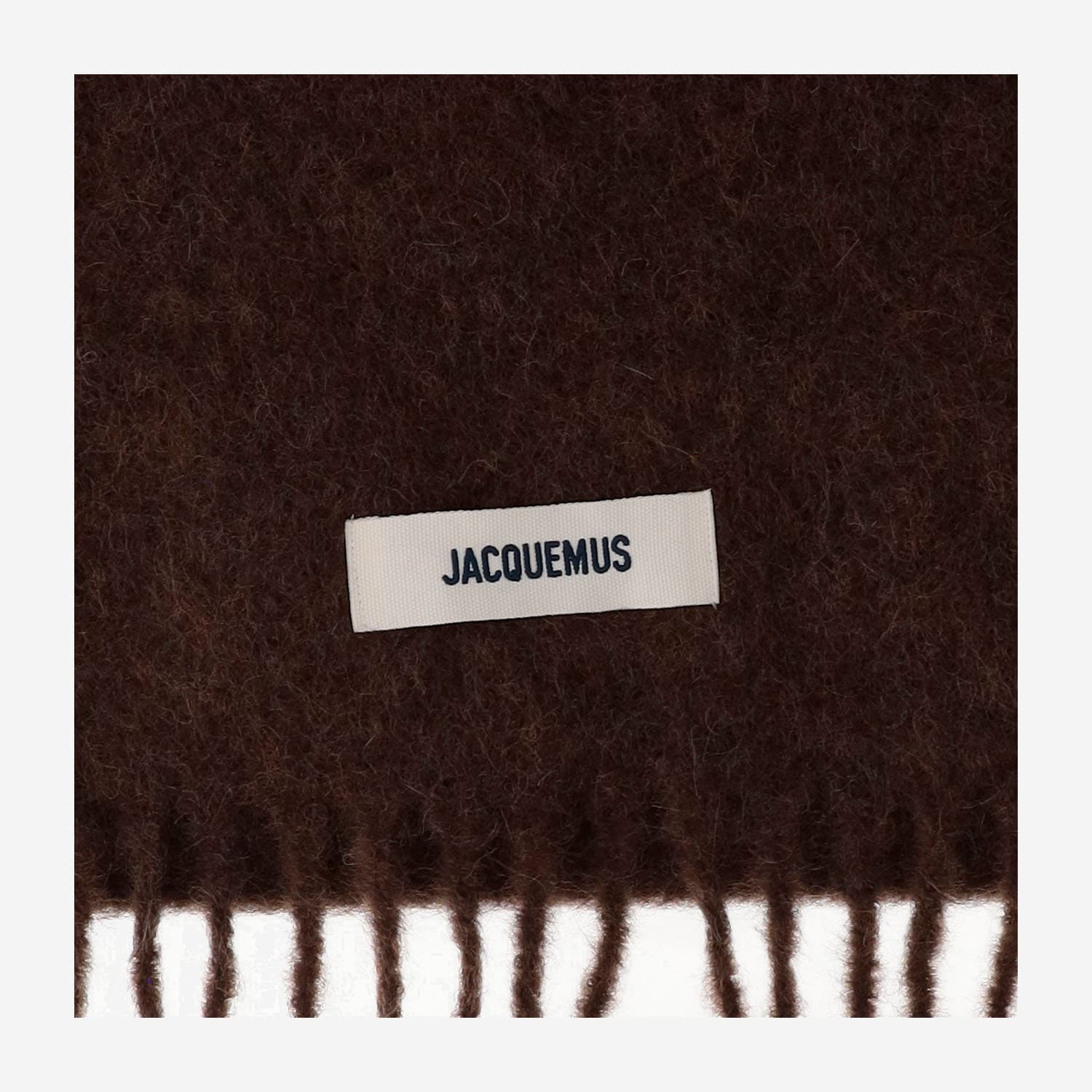 Jacquemus Brown Alpaca L Echarpe Carro Scarf In Brown