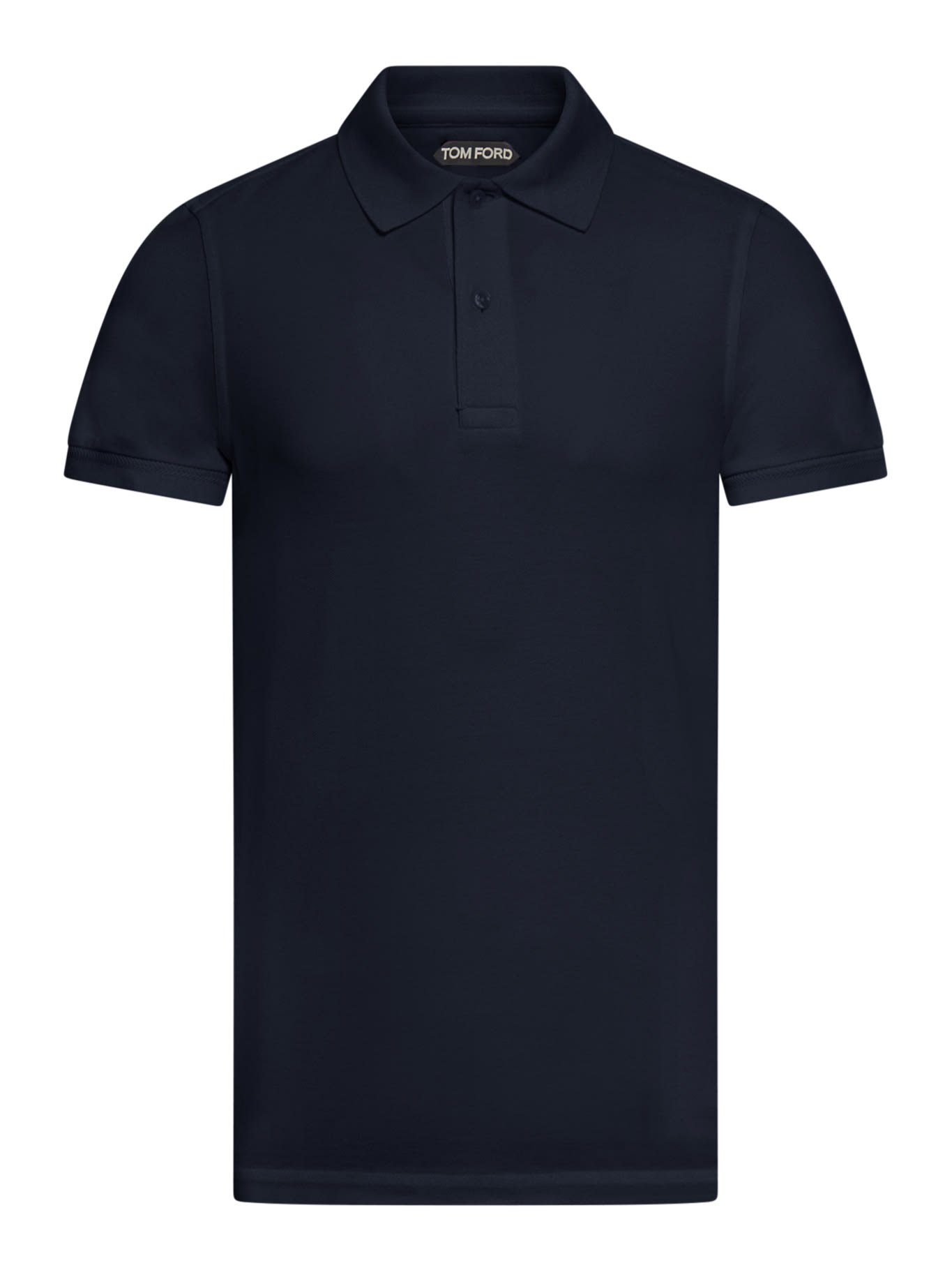 Tom Ford Cut And Sewn Polo Shrt Knitted In Ink