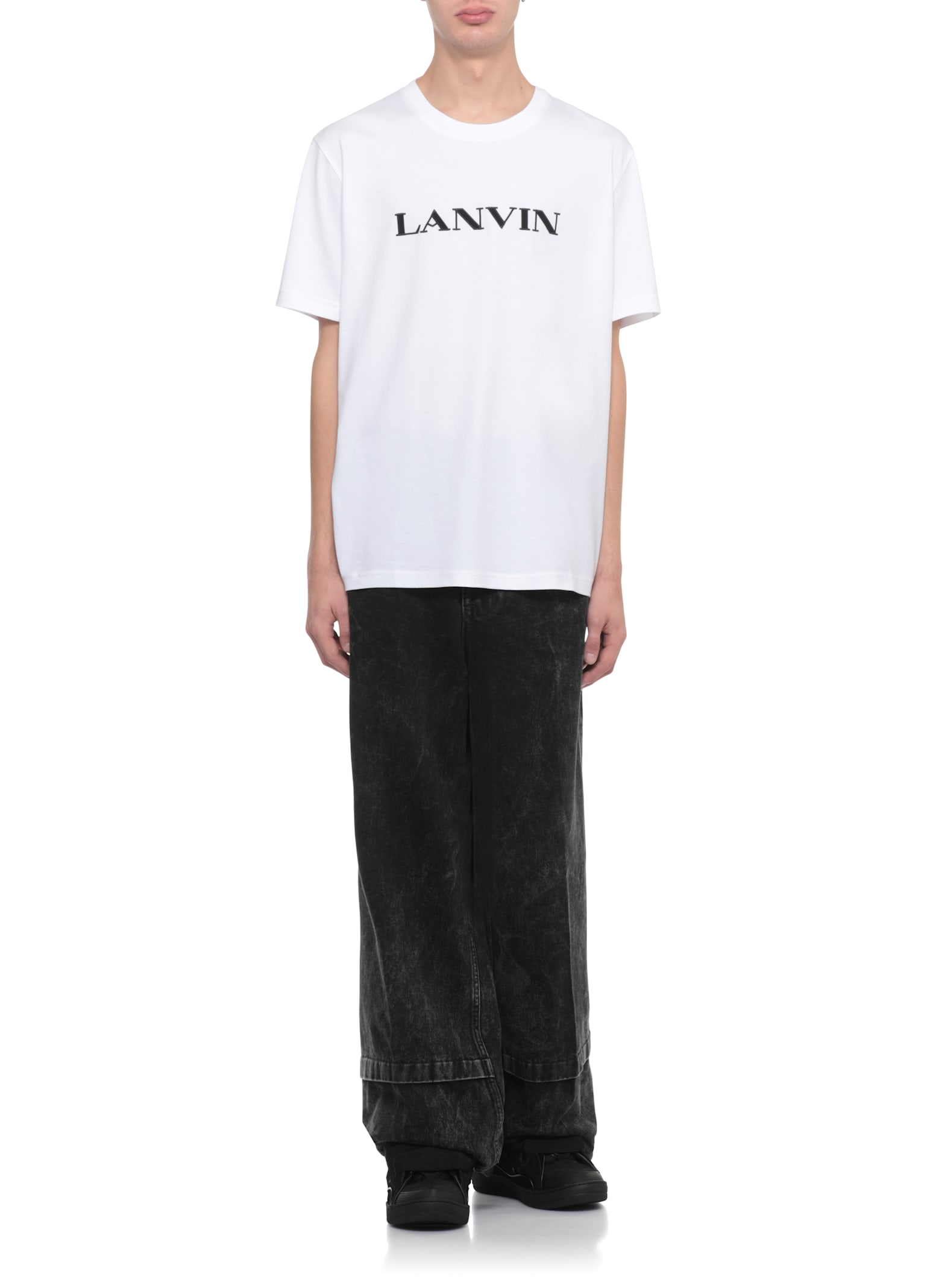 Lanvin Curb Sneakers In Black