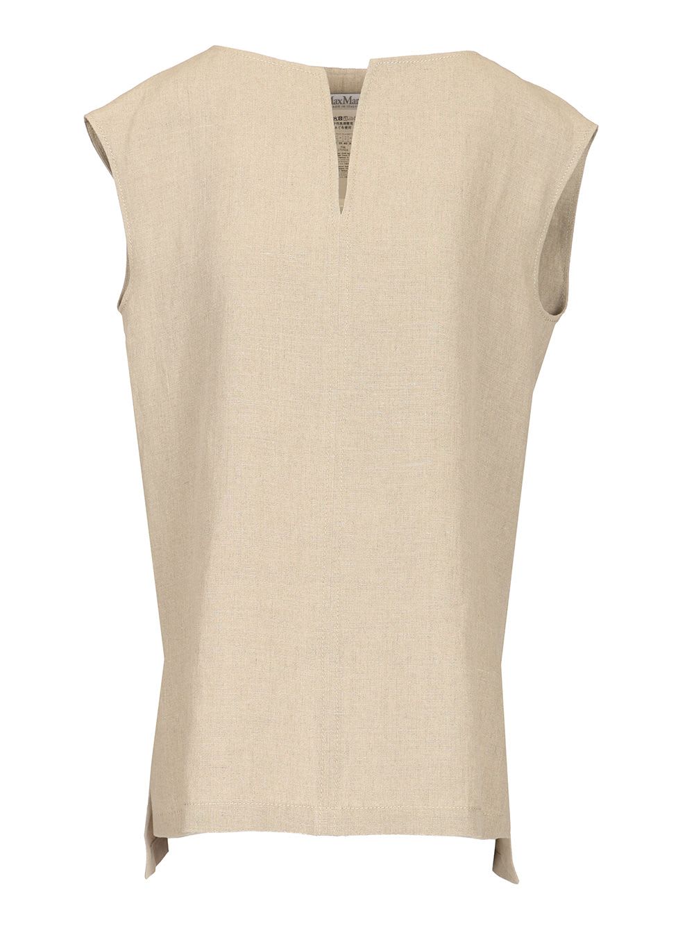 Max Mara Colimbo Linen Top In Neutral