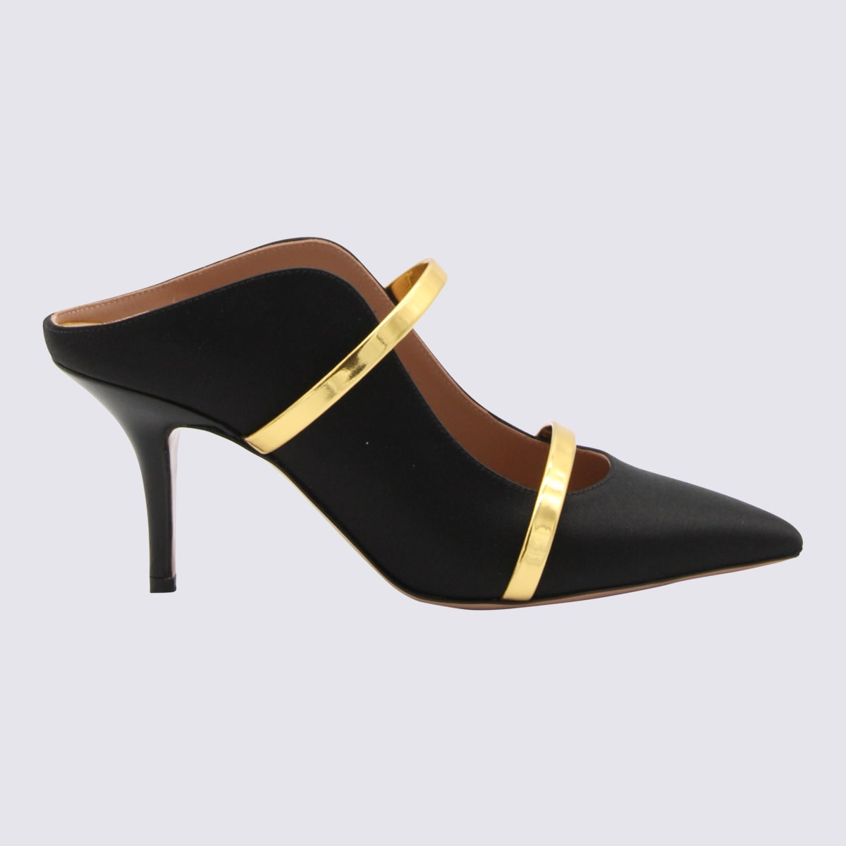 Malone Souliers Black And Gold Leather Maureen Pumps