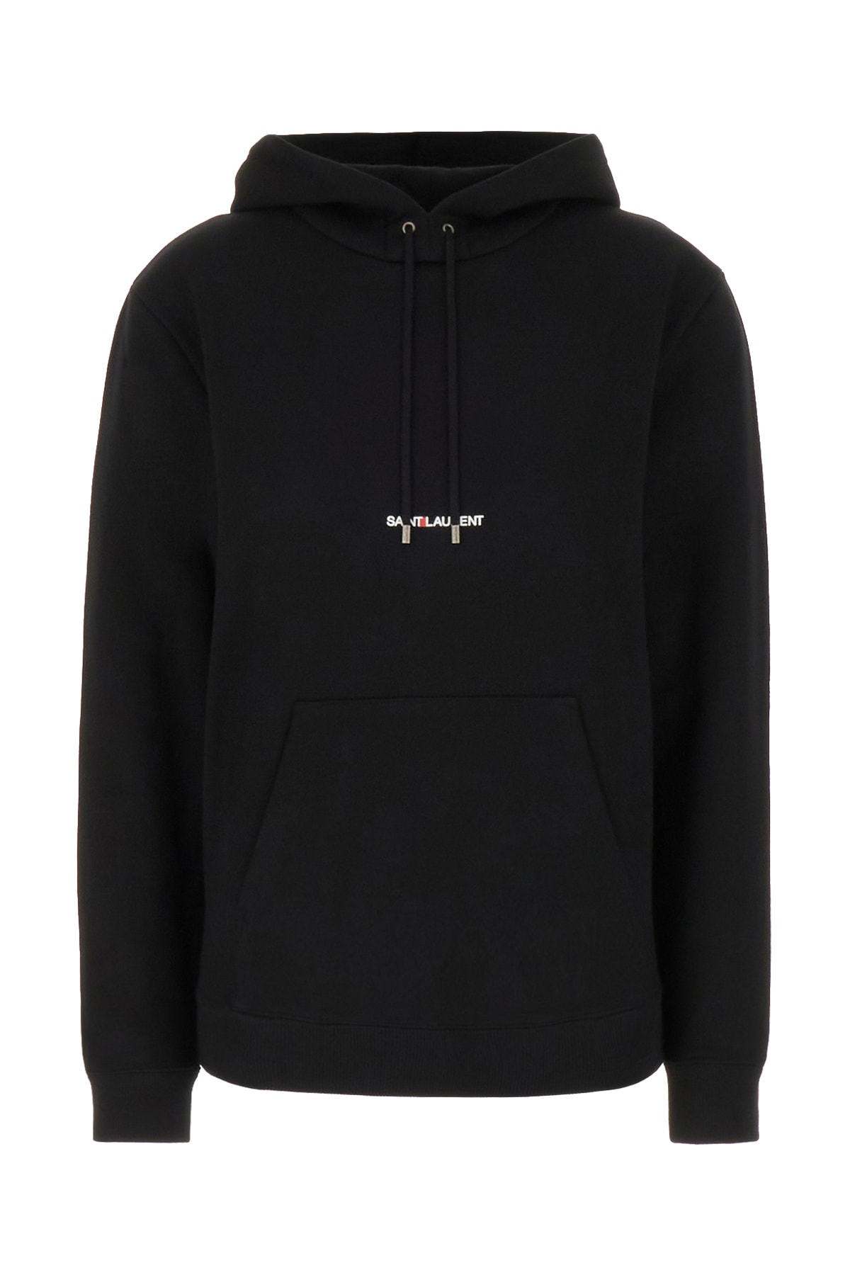 Saint Laurent Black Cotton Sweatshirt In 1035