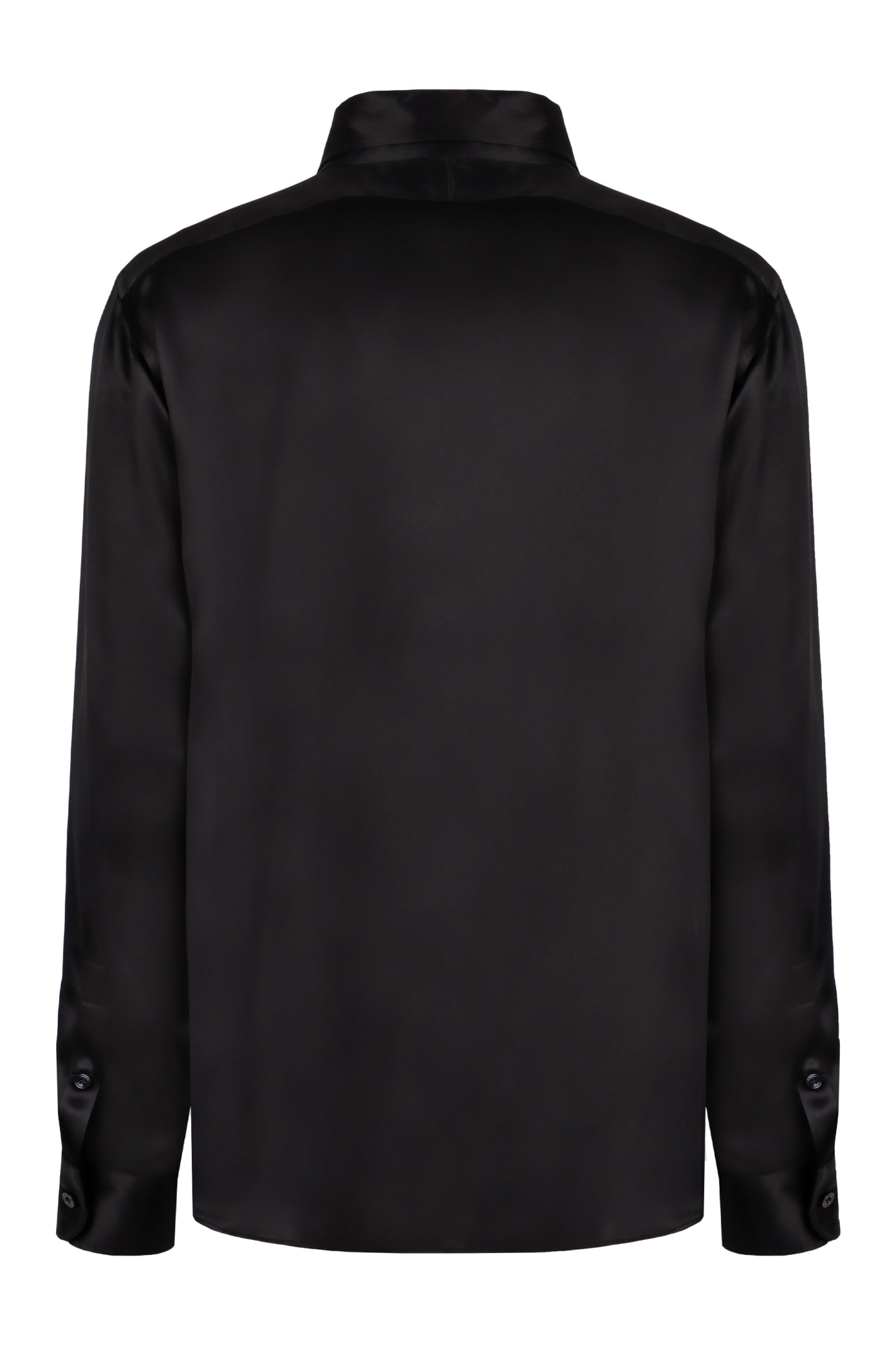 Shop Tom Ford Satin Shirt In Black