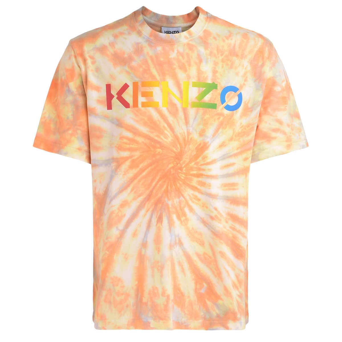 Kenzo Logo Tie-dye Orange T-shirt