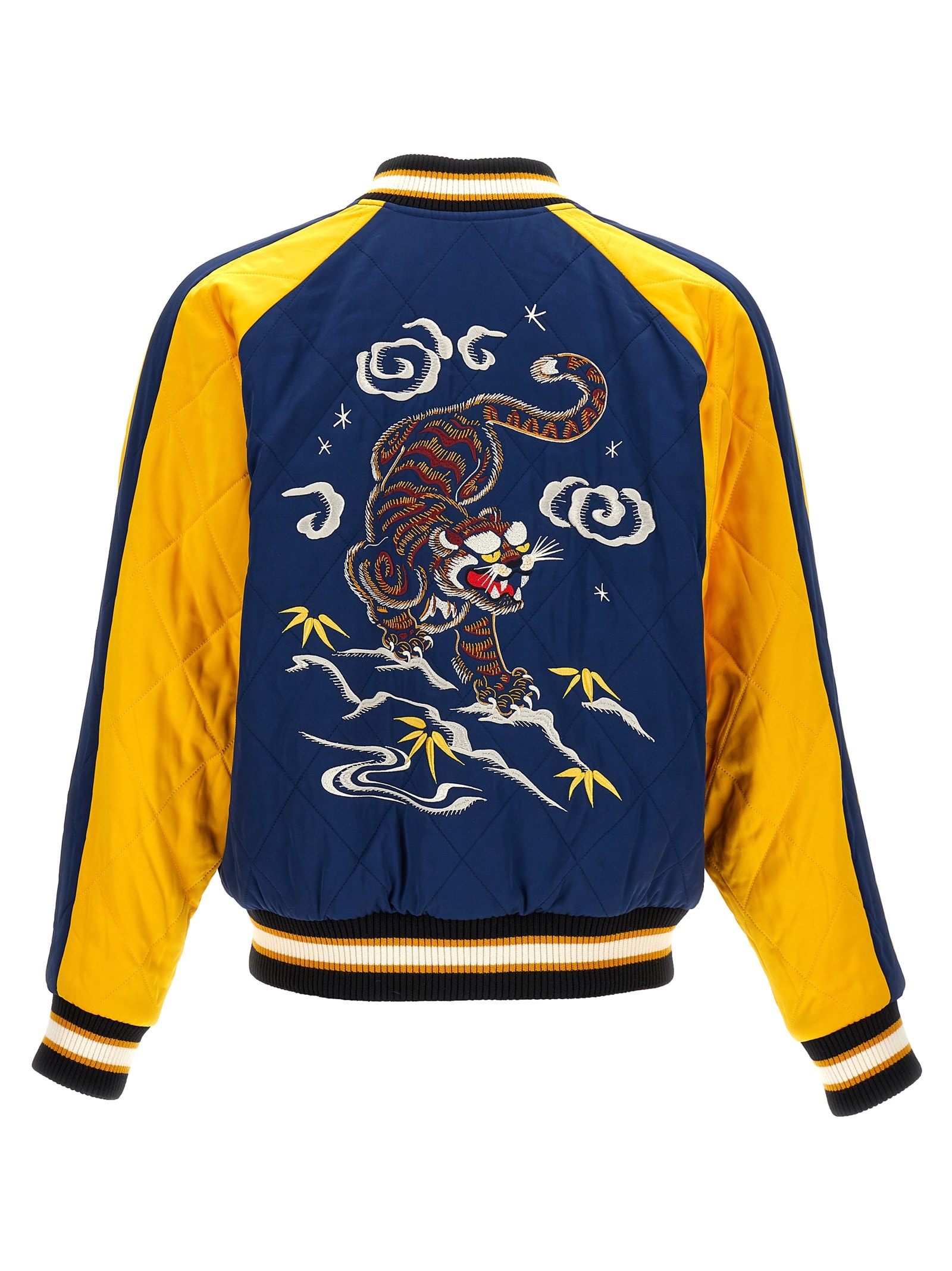 Shop Kenzo Star Tiger Souvenir Bomber Jacket In Multicolor