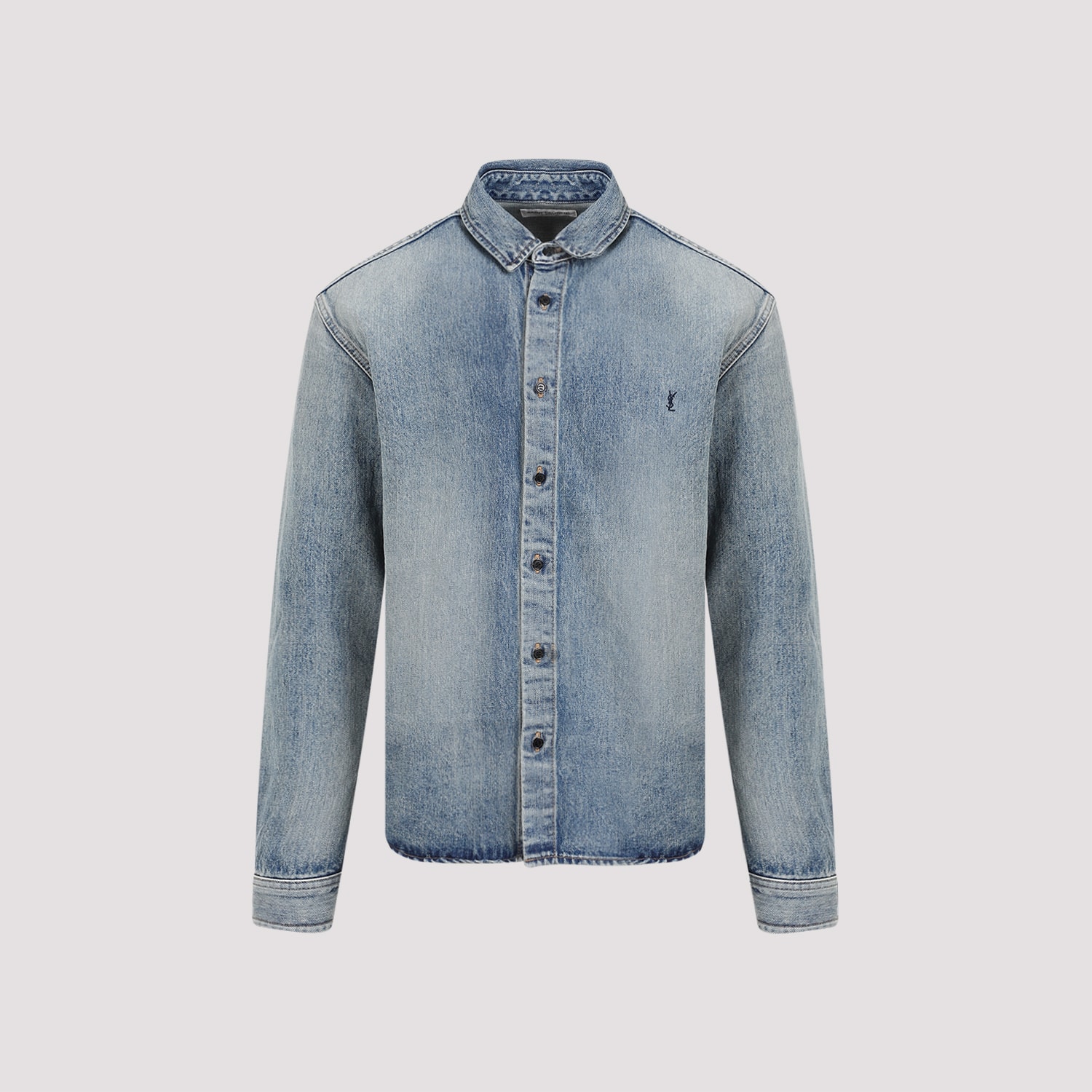 Shop Saint Laurent Relaxed Shirt In Trouville Beach Blue