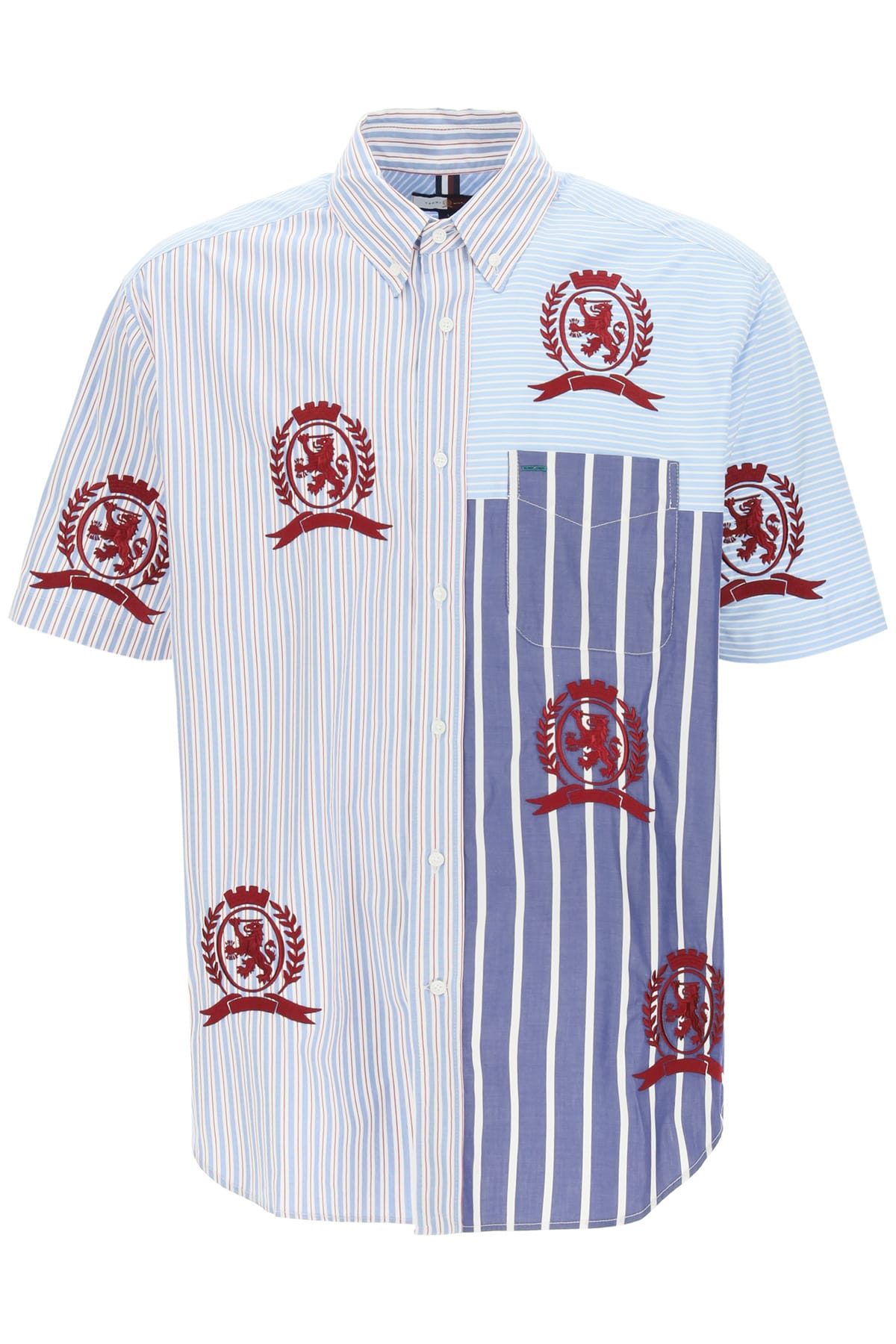 Tommy Hilfiger Striped Shirt With Embroidered Emblems