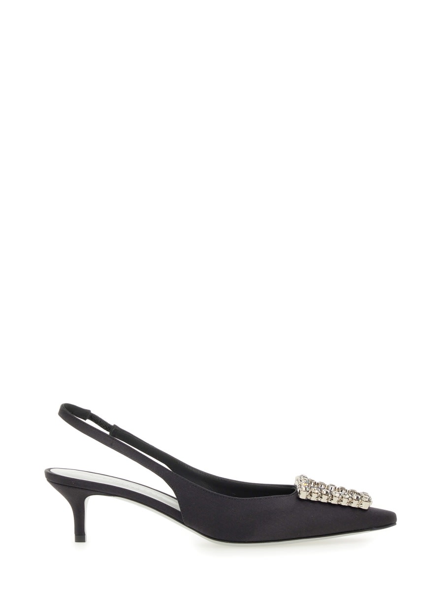 Shop Roberto Festa Slingback Futura In Black