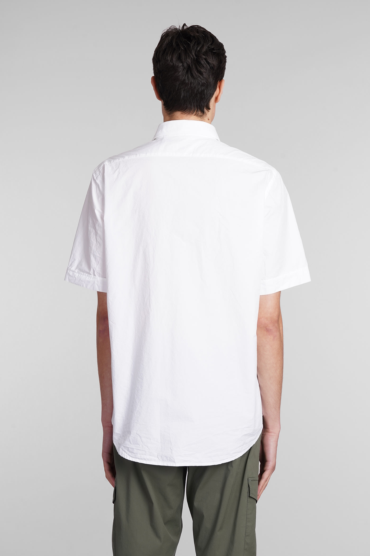 Shop Aspesi Camicia Comme Mc Shirt In White Cotton