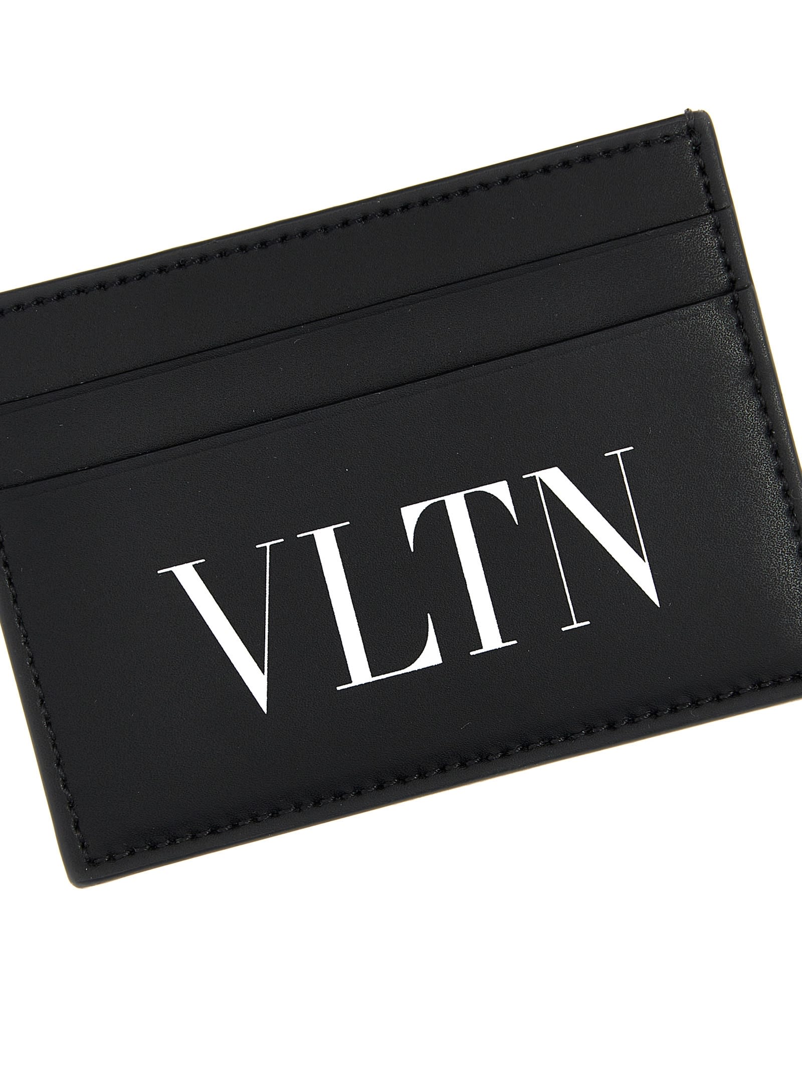 Shop Valentino Garavani Vltn Cardholder In White/black