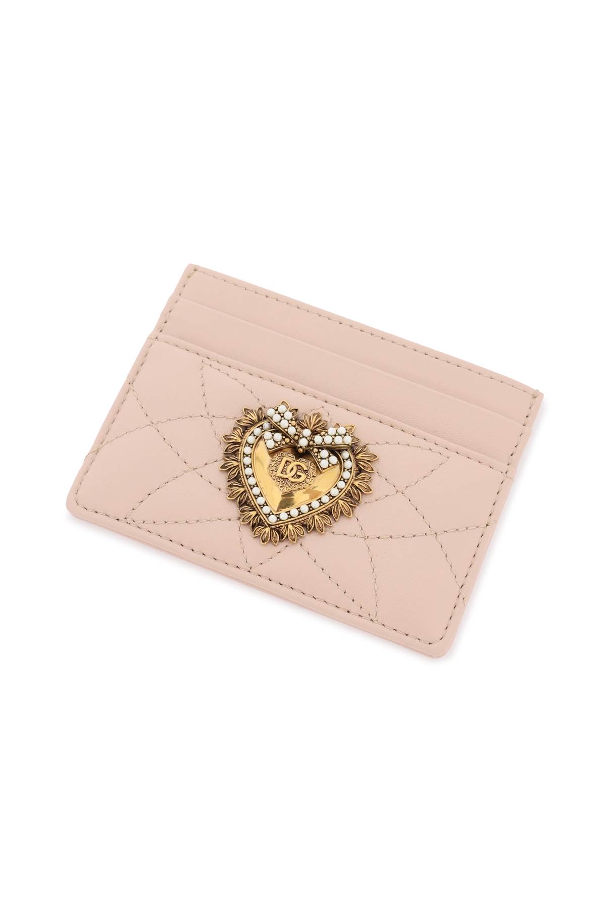 Shop Dolce & Gabbana Devotion Cardholder In Cipria 1 (pink)