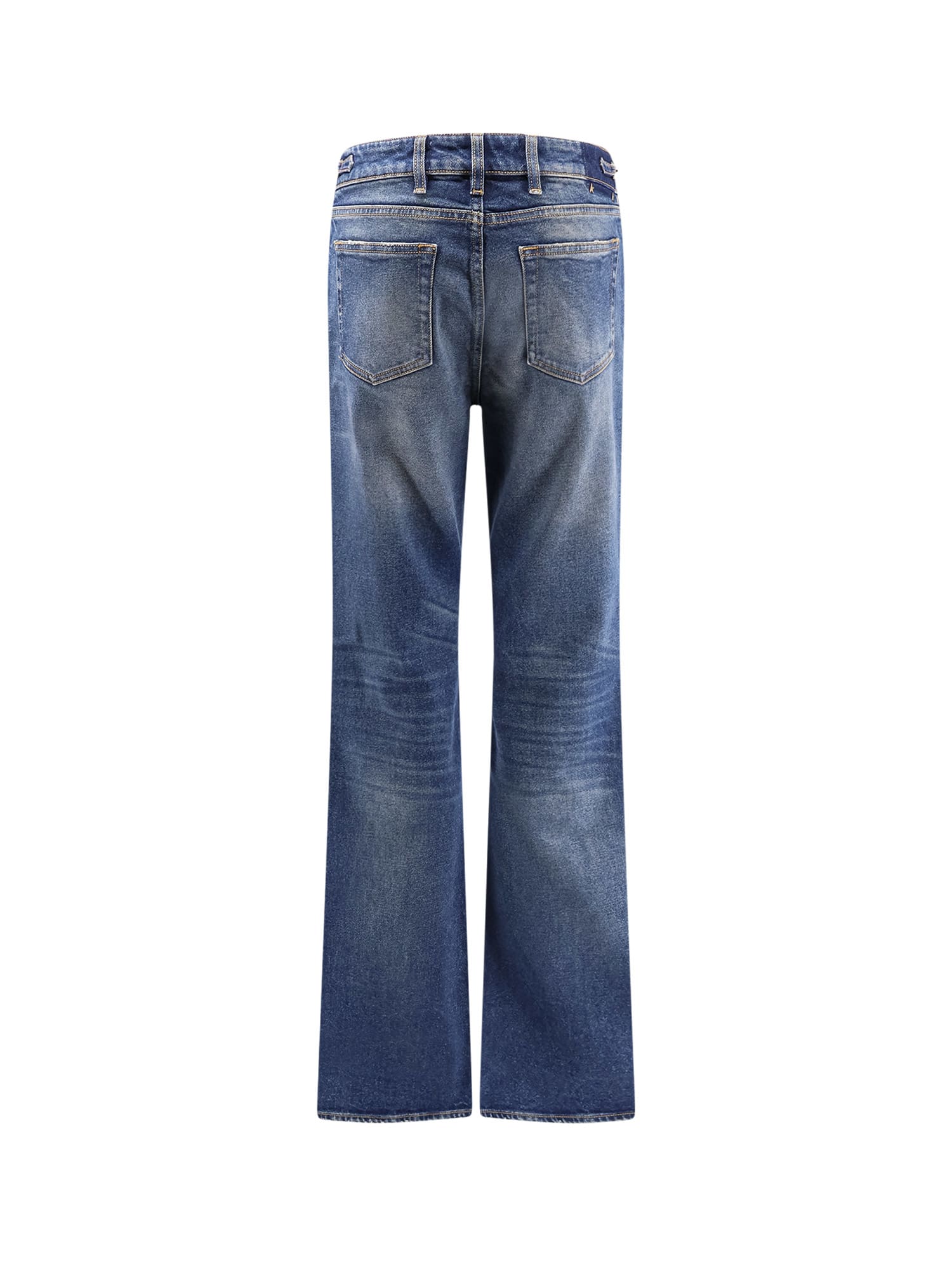 Golden Goose Bootcut Denim Trousers Featuring Five Pockets In Blue