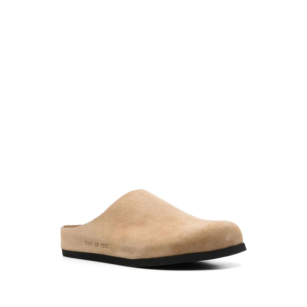 Common Projects Logo Flat Mules In Multi