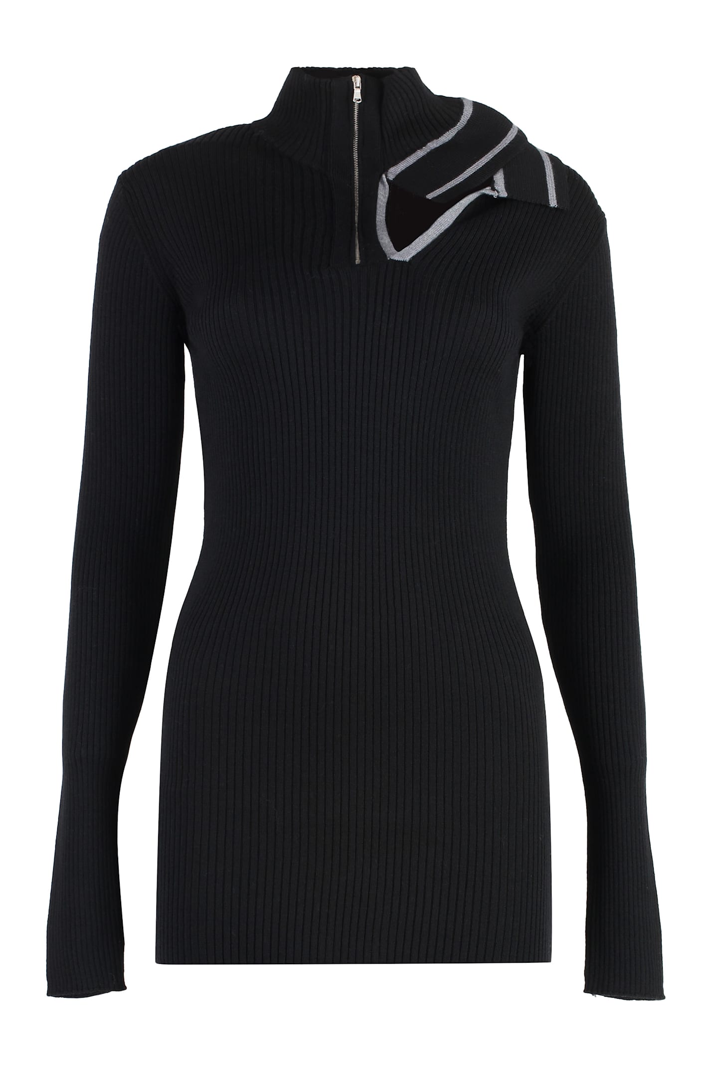 Y/project Y Project Black Wool Mini Dress In Black