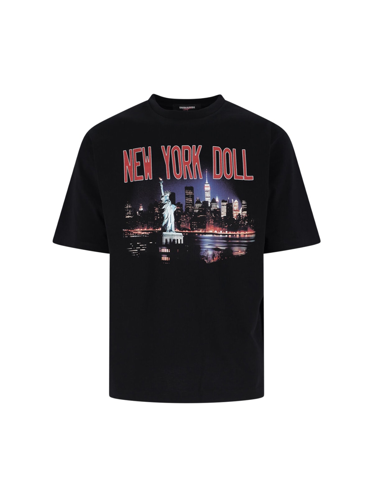 Dsquared2 Graphic Print Crew Neck Short Sleeve T-shirt In Black