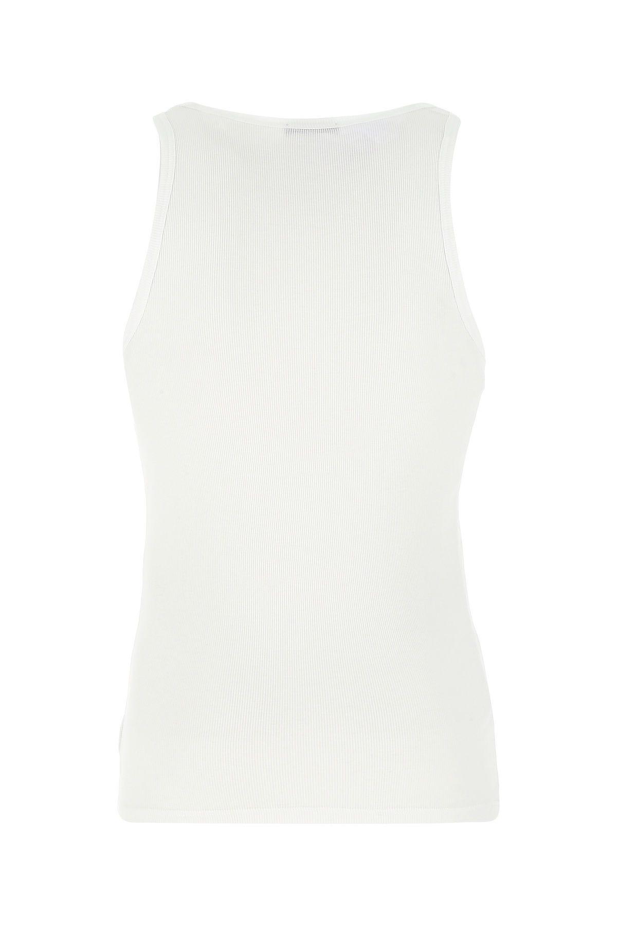 Shop Tom Ford White Cotton And Modal Tank Top