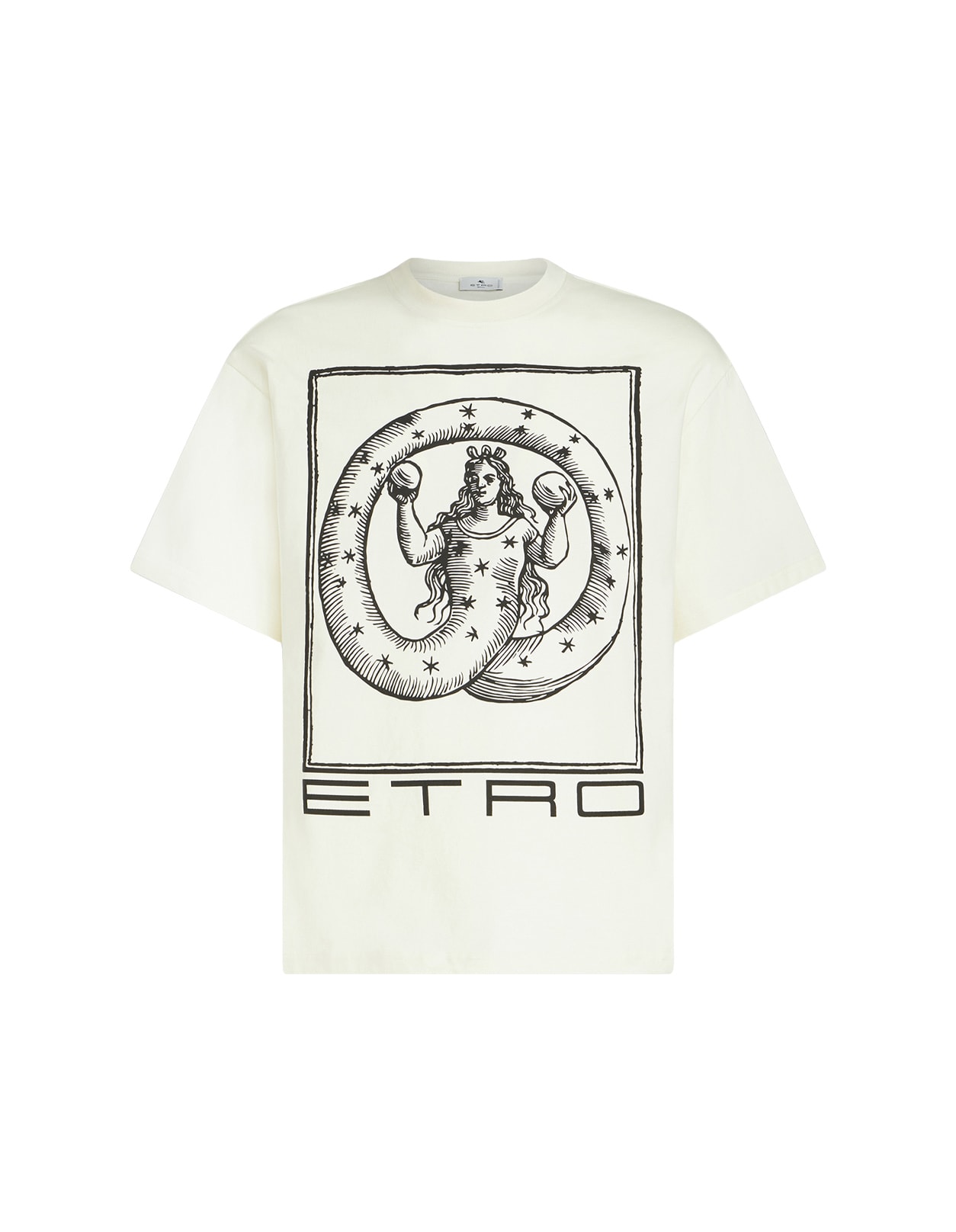 Shop Etro White T-shirt With Allegory Eternity Print